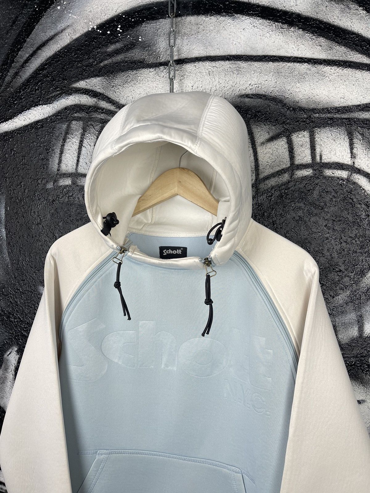 Schott Schott N.Y.C. Double Zip Hooded Neoprene Jacket Size XL Size US XL / EU 56 / 4 - 3 Thumbnail