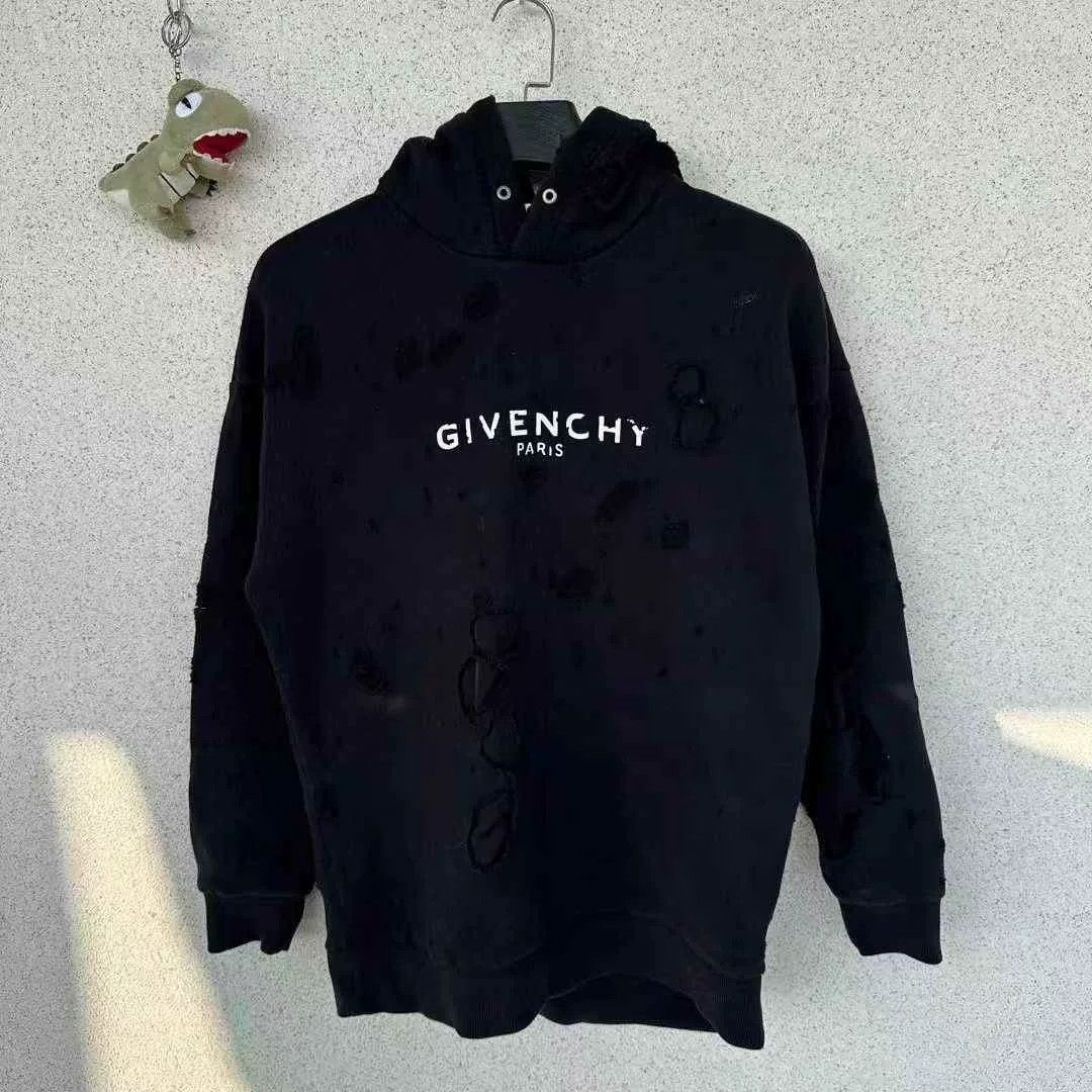 Givenchy Givenchy New Black Gold Hole Hoodie Size US S / EU 44-46 / 1 - 1 Thumbnail
