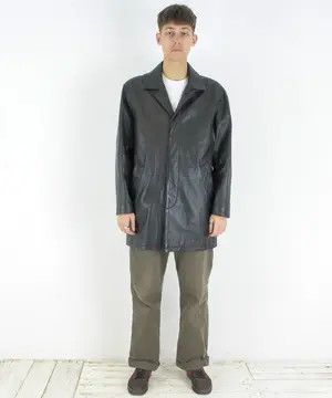 Genuine Leather Angelico Litrico L Real Genuine Leather Coat Jacket Buttons Size US L / EU 52-54 / 3 - 1 Thumbnail