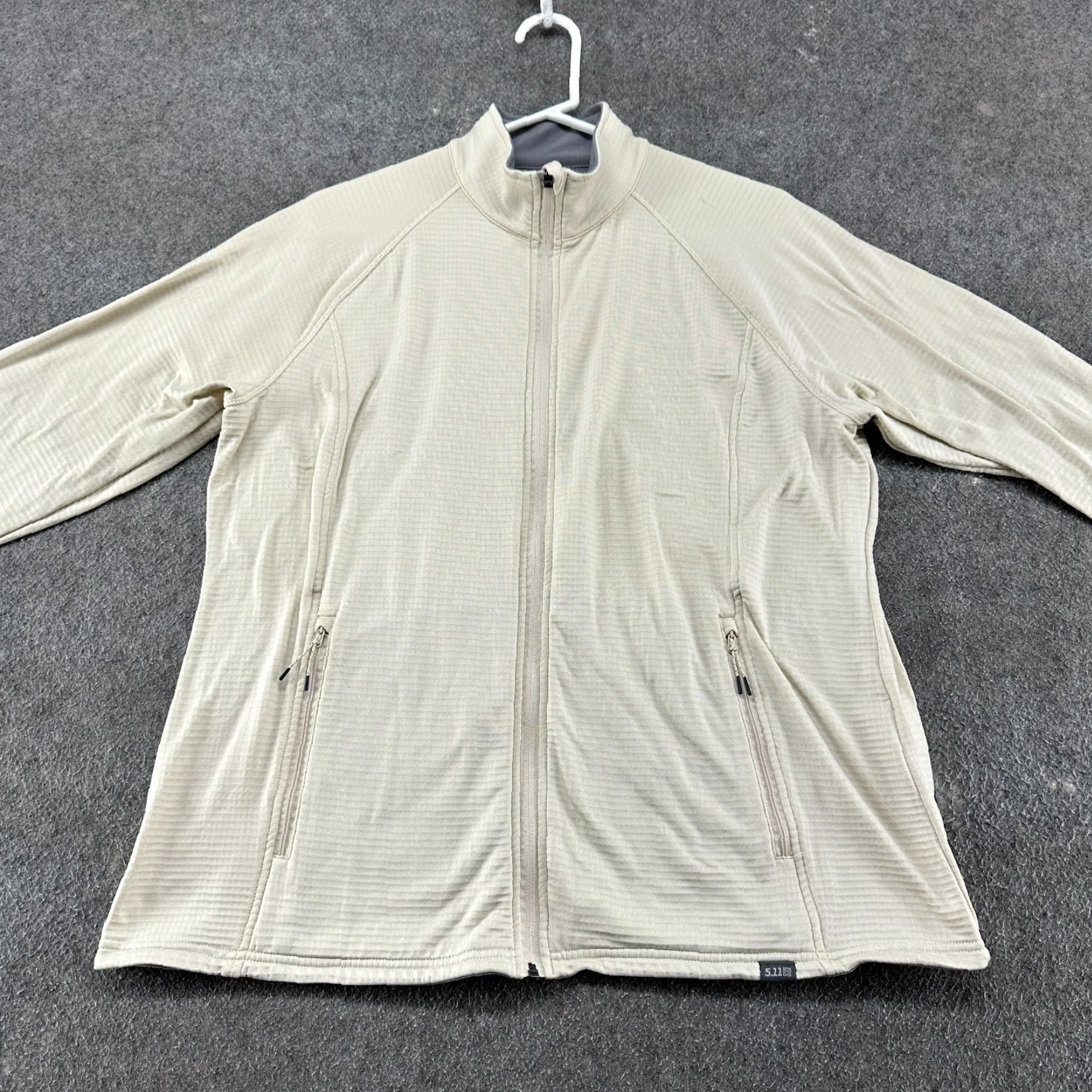 Vintage VINTAGE 5.11 Tactical Jacket Womens XL Beige Full Zip Thermal Fleece Logo Windbreaker Outdoor React Ö? Size XL / US 12-14 / IT 48-50 - 3 Thumbnail