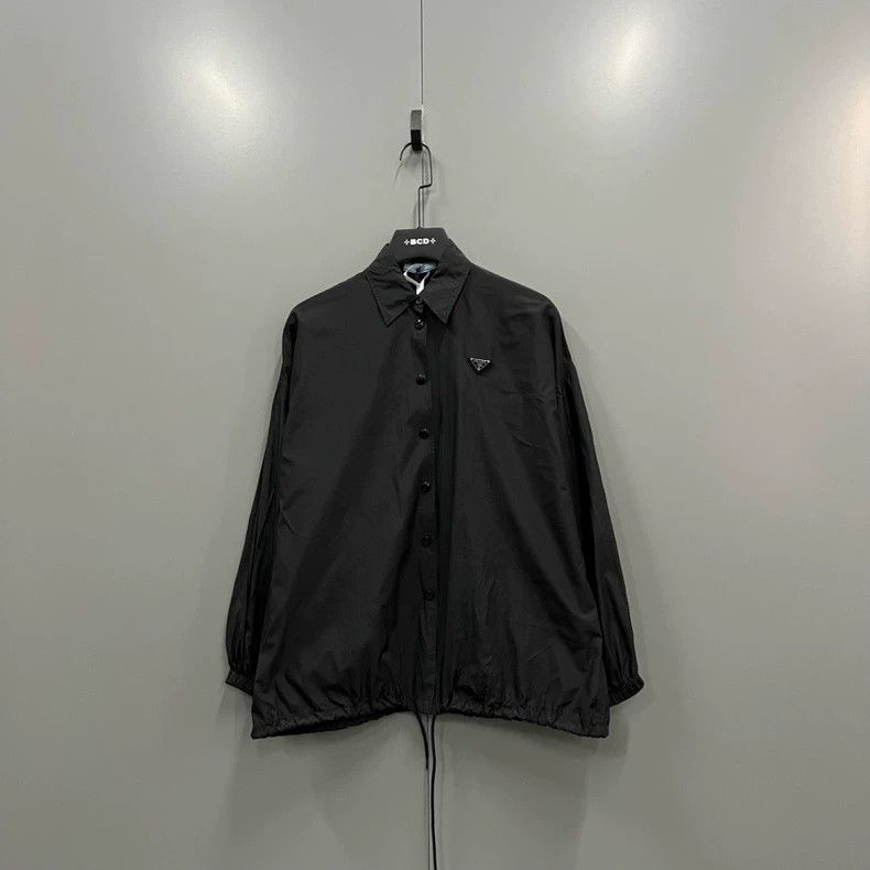 Prada Prada Black triangle lower hem drawstring jacket 2502-Nexta Size US XXS / EU 40 - 1 Thumbnail