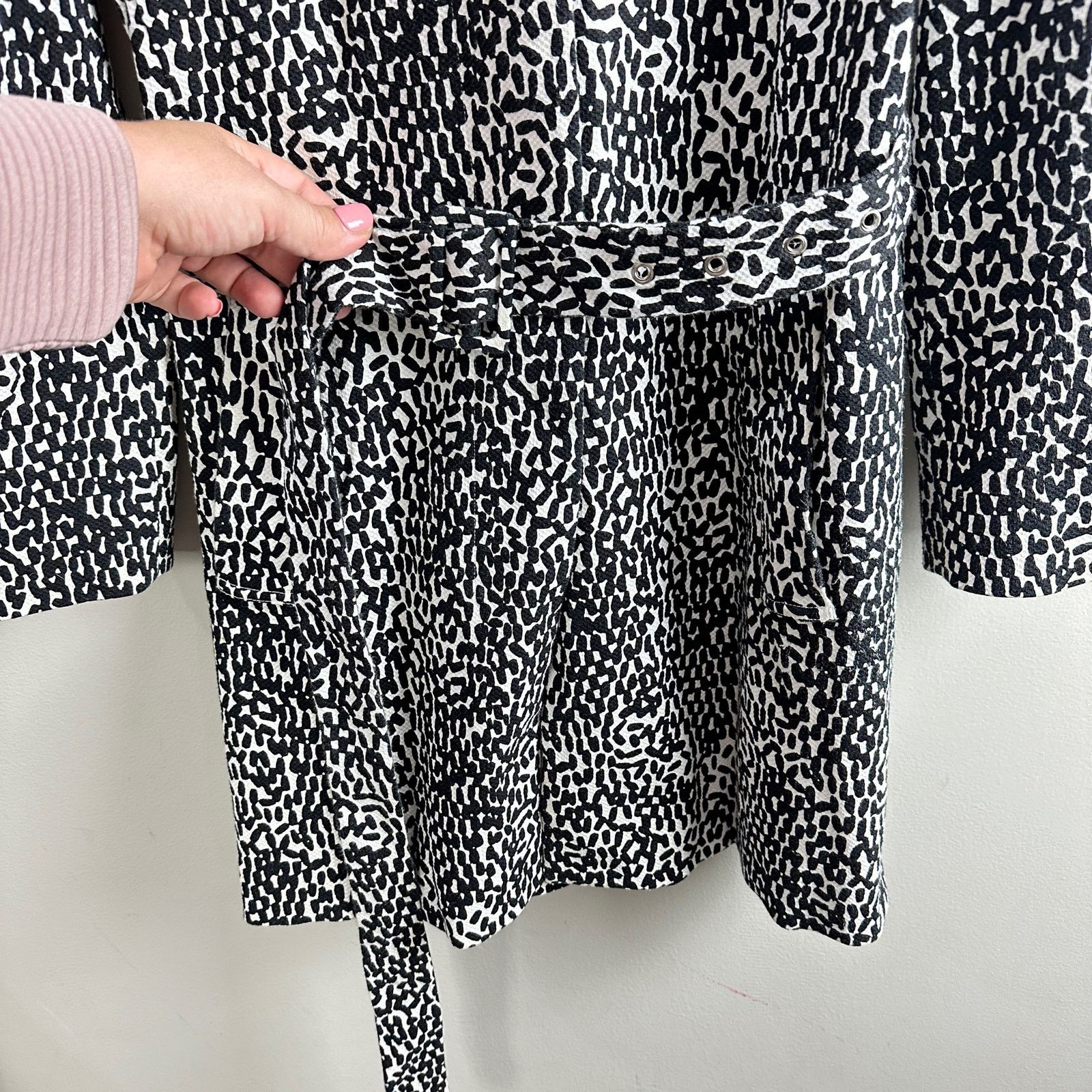 Diane von Furstenberg Diane Von Fursternburg Black White Lennon Belt Trench Coat 6 Size M / US 6-8 / IT 42-44 - 5 Thumbnail