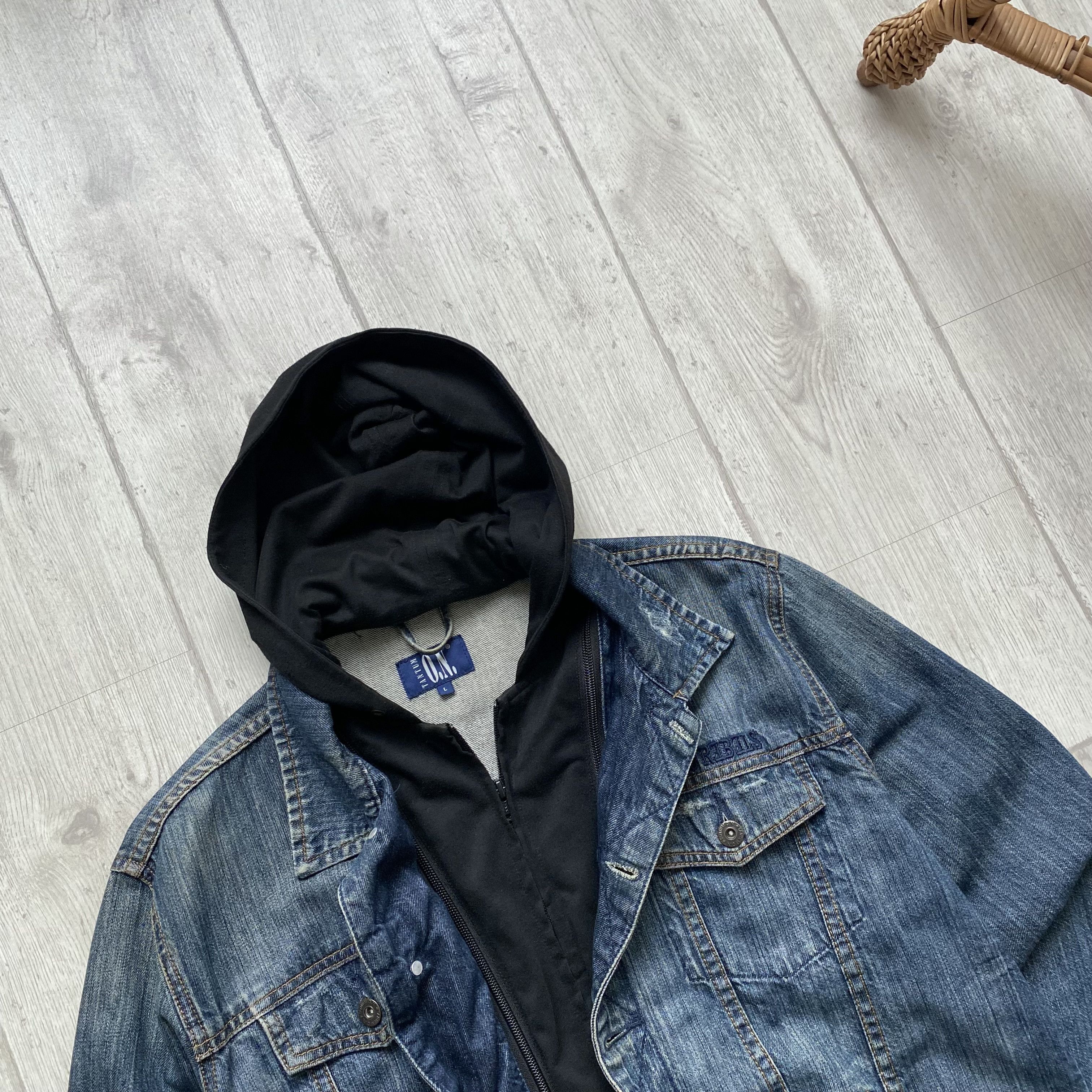 Hysteric Glamour LGB Style Vintage Hooded Trucker Wash Denim Jacket Size US L / EU 52-54 / 3 - 7 Thumbnail