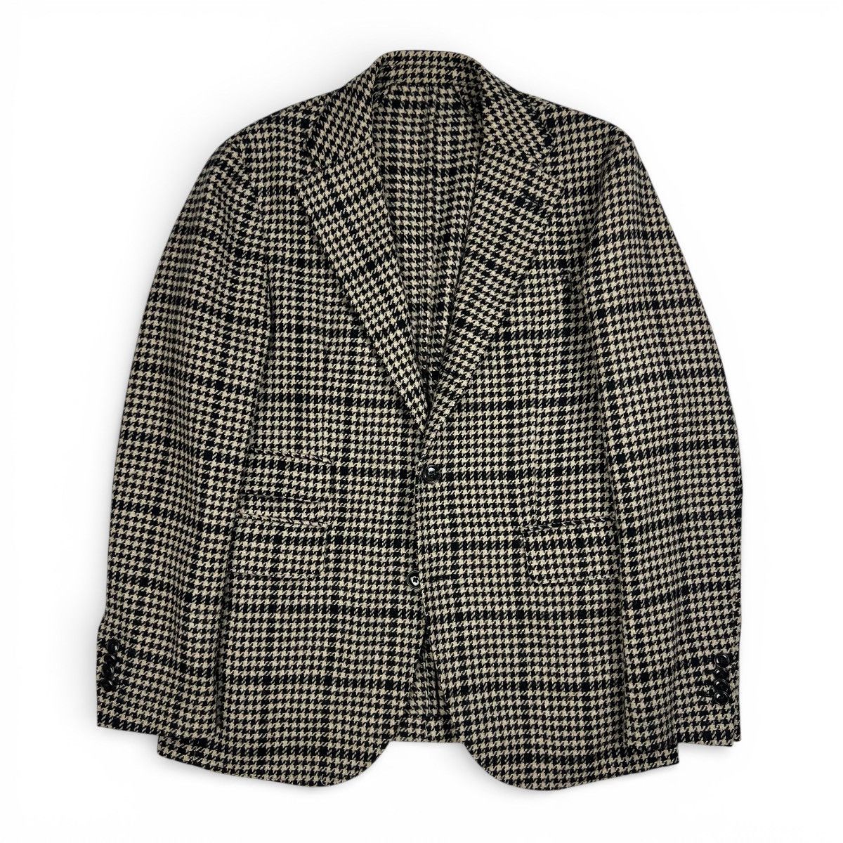 MAN 1924 MAN 1924 Kennedy Blazer – Black & Ecru Houndstooth Size 38R - 1 Thumbnail