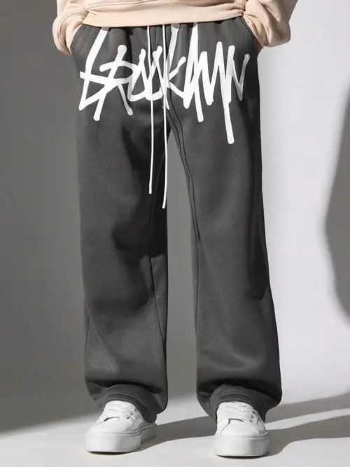 Japanese Brand × Vintage Loose fit baggy drill y2k CentralCee sweatpants Size US 32 / EU 48 - 1 Thumbnail