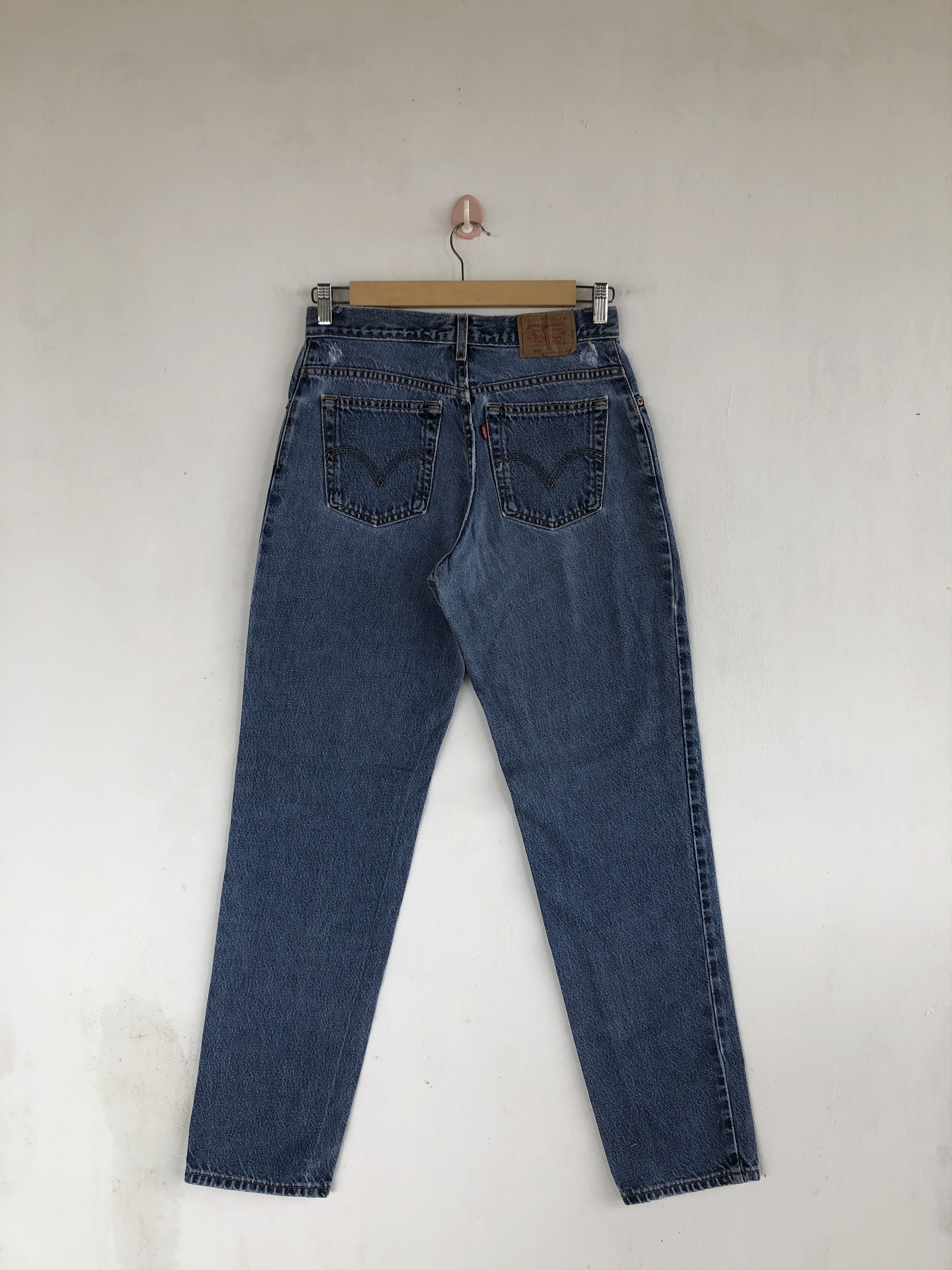 Levi's Vintage Levi's 550 Jeans Baggy Tapered Levis Sun Faded Denim Size 26" / US 2 / IT 38 - 2 Thumbnail