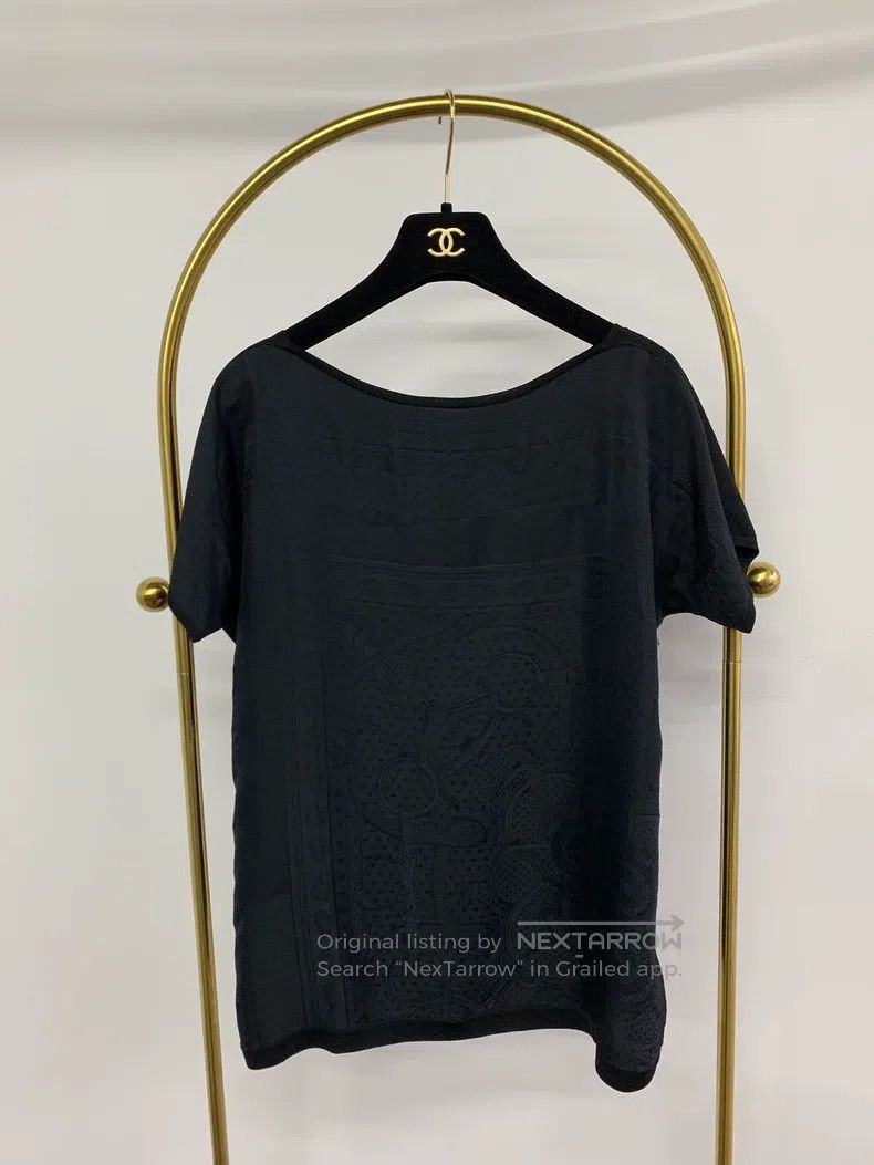 Hermes Hermes Black textured silk short sleeve Size XS / US 0-2 / IT 36-38 - 1 Thumbnail