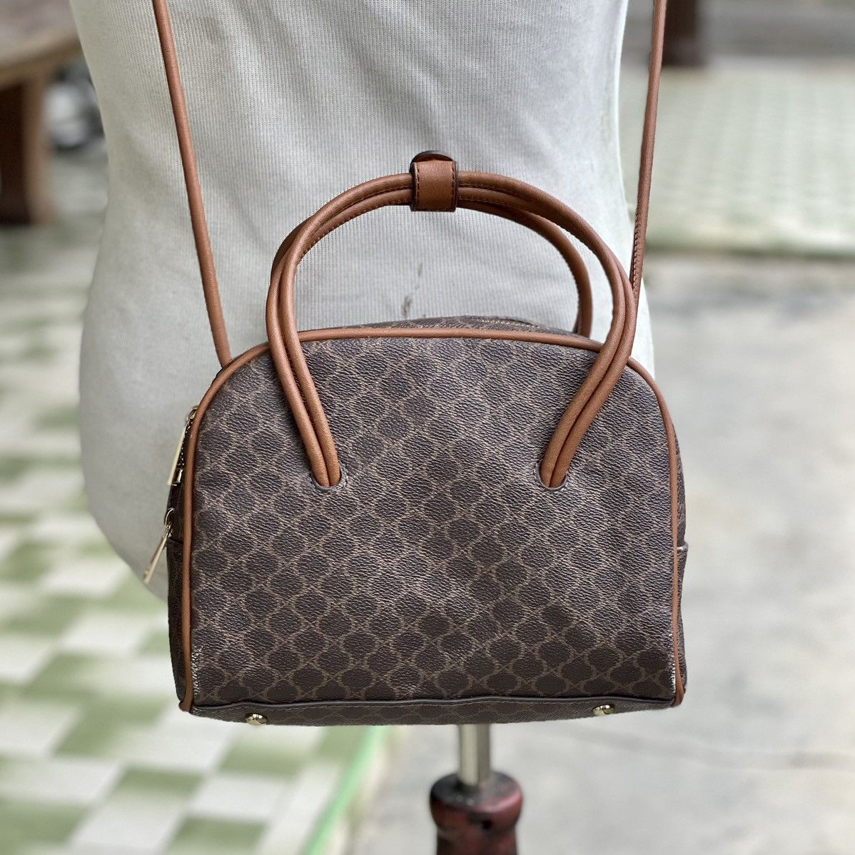 Japanese Brand × Peanuts Snoopy Shimura Bostan 2-Way Crossbody Bag, Macadam Pattern Size ONE SIZE - 4 Thumbnail