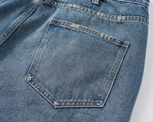 VIBE High street washed whisker hole denim shorts y2k Size US 32 / EU 48 - 6 Thumbnail