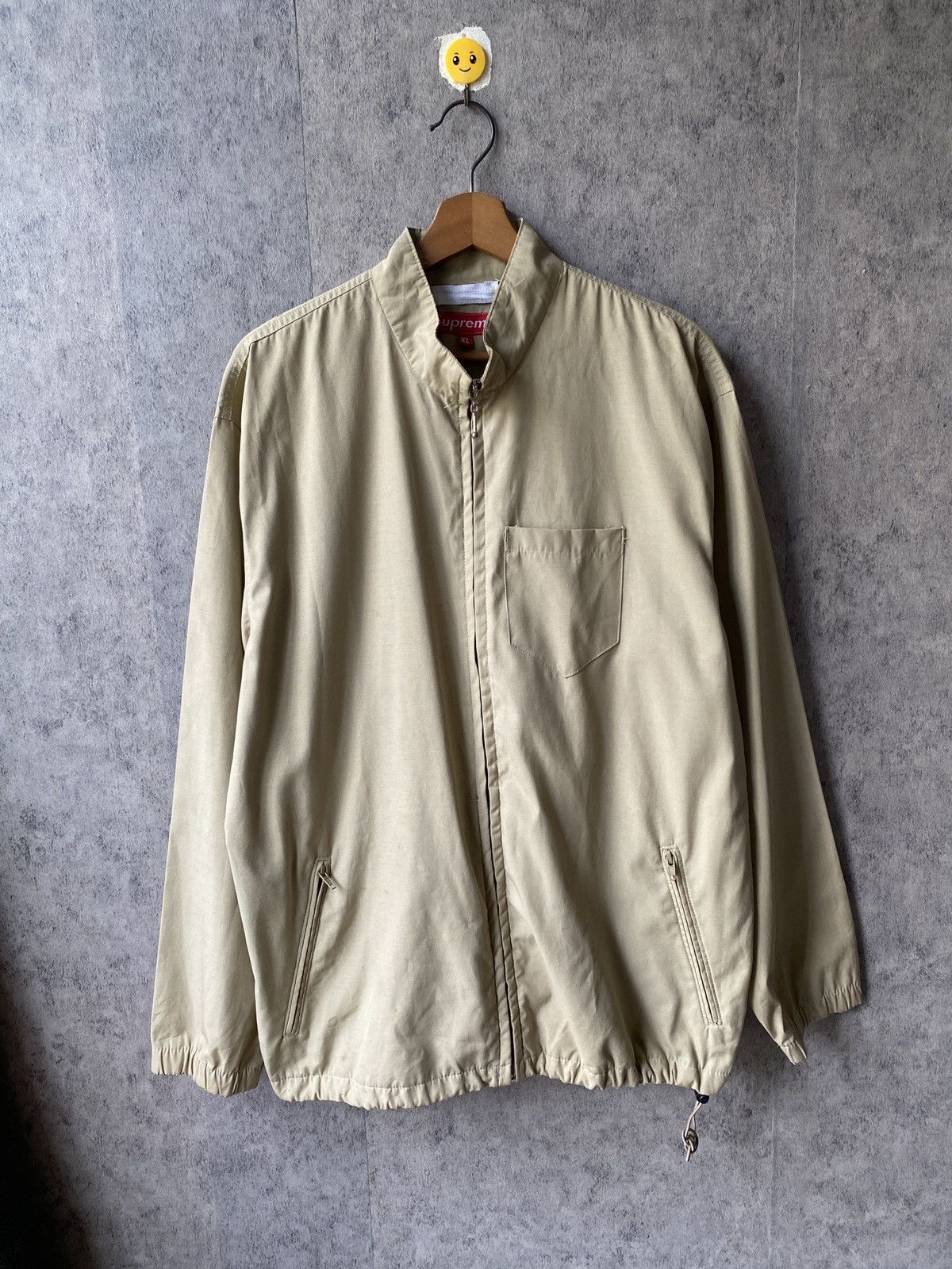 Supreme Vintage 90’s Supreme USA Made Beige Zip Up Jacket Size US XL / EU 56 / 4 - 4 Thumbnail