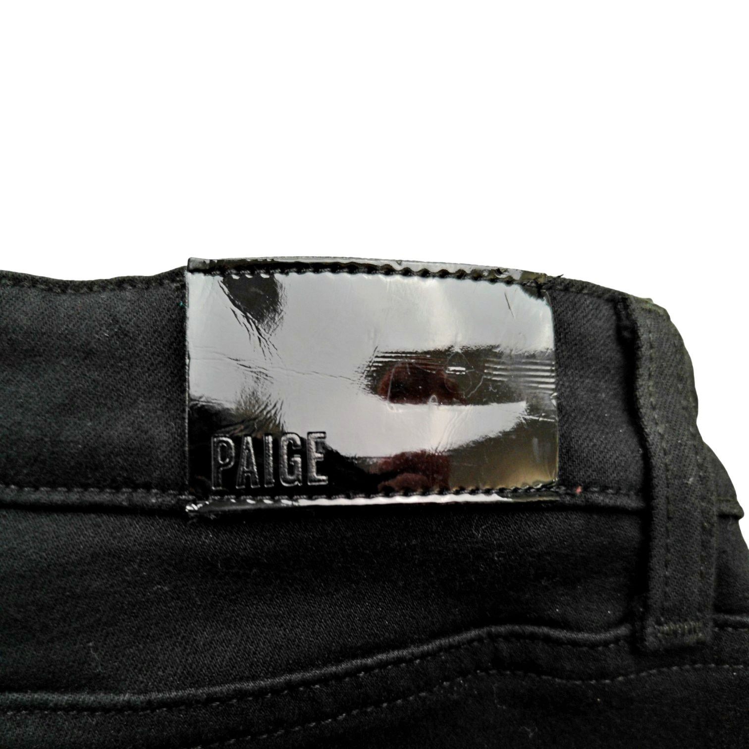 Paige Paige High Rise Genevieve Patch Pockets Black Shadow Jeans Size 30" / US 8 / IT 44 - 6 Thumbnail