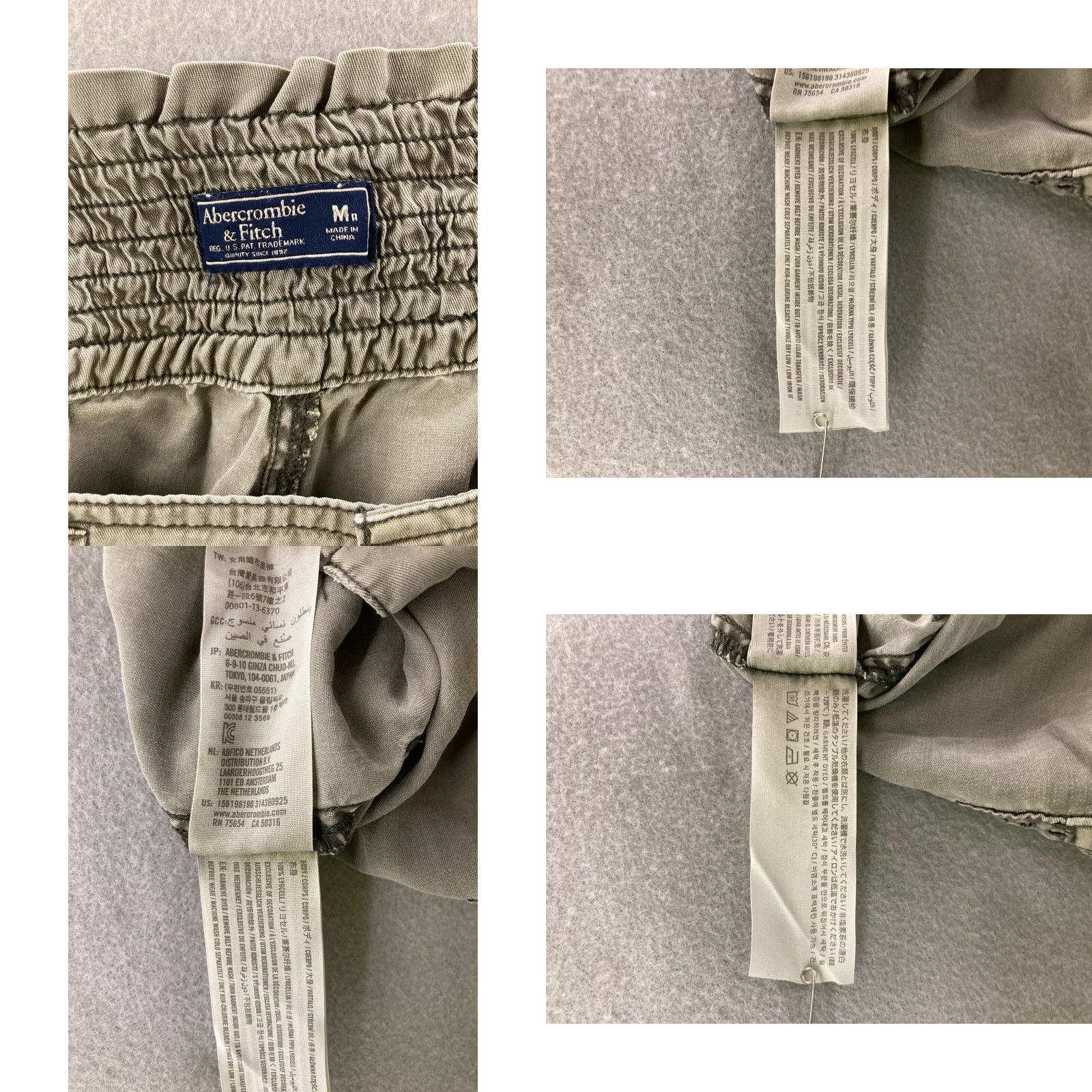 Abercrombie & Fitch VINTAGE Abercrombie & Fitch Pants Women M Gray Elastic Waist Ankle Hiking 90s Mens? Womens Size 32" / US 10 / IT 46 - 8 Thumbnail
