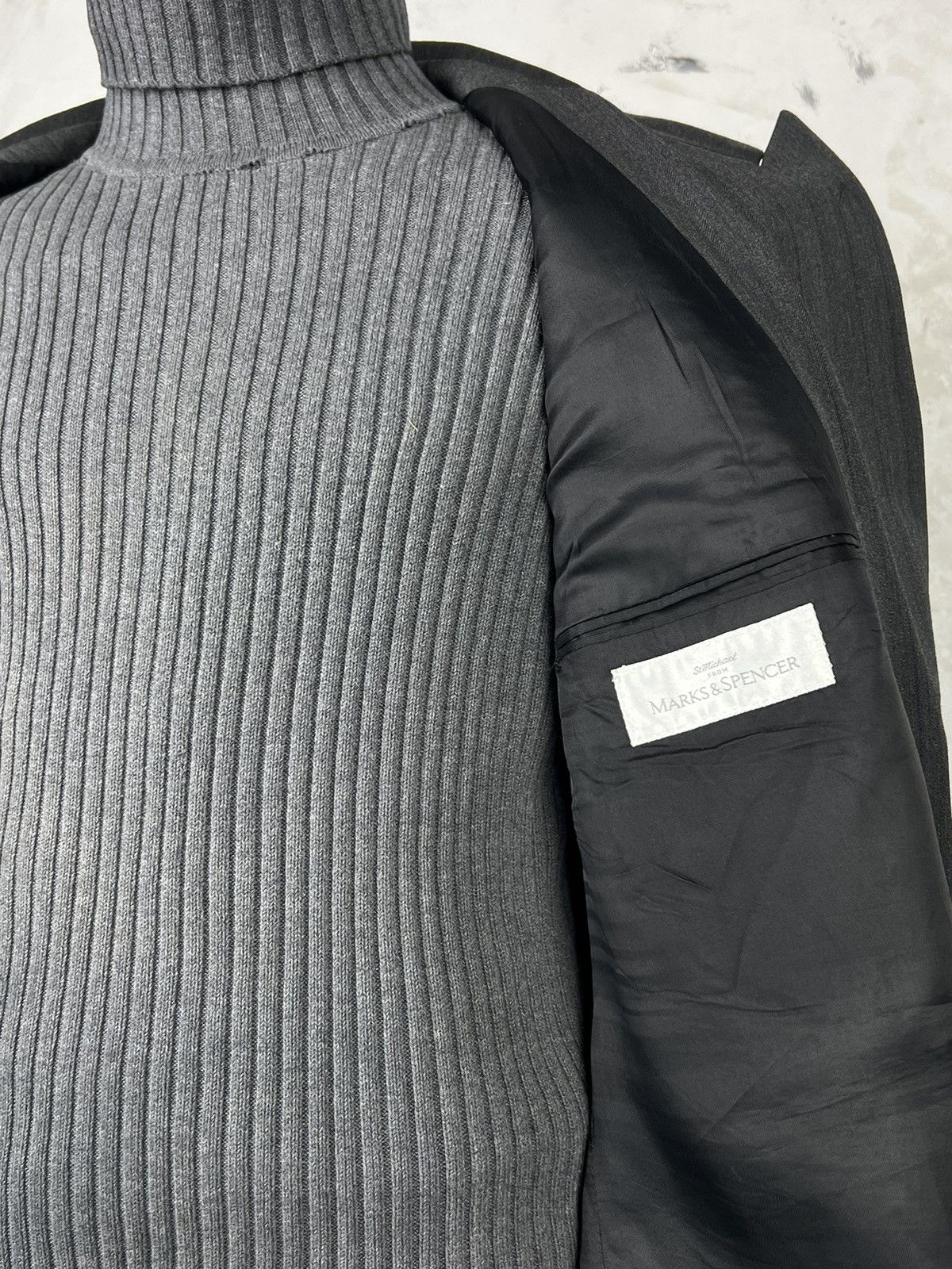 Marks & Spencer Marks & Spencer Double Breasted Wool Blazer Suit Jacket 56 Size 52R - 9 Thumbnail