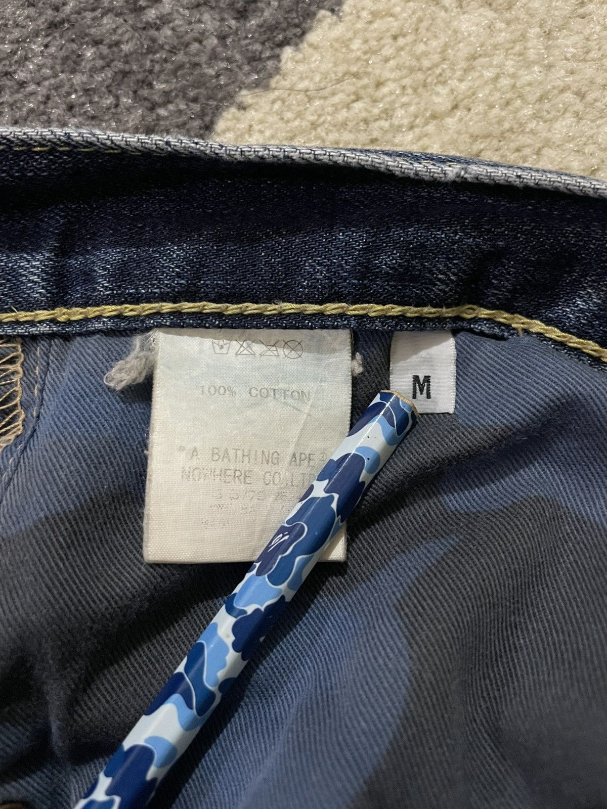 Bape OG Bape NYC Logo Embroidered Denim Jeans Size US 31 - 7 Thumbnail