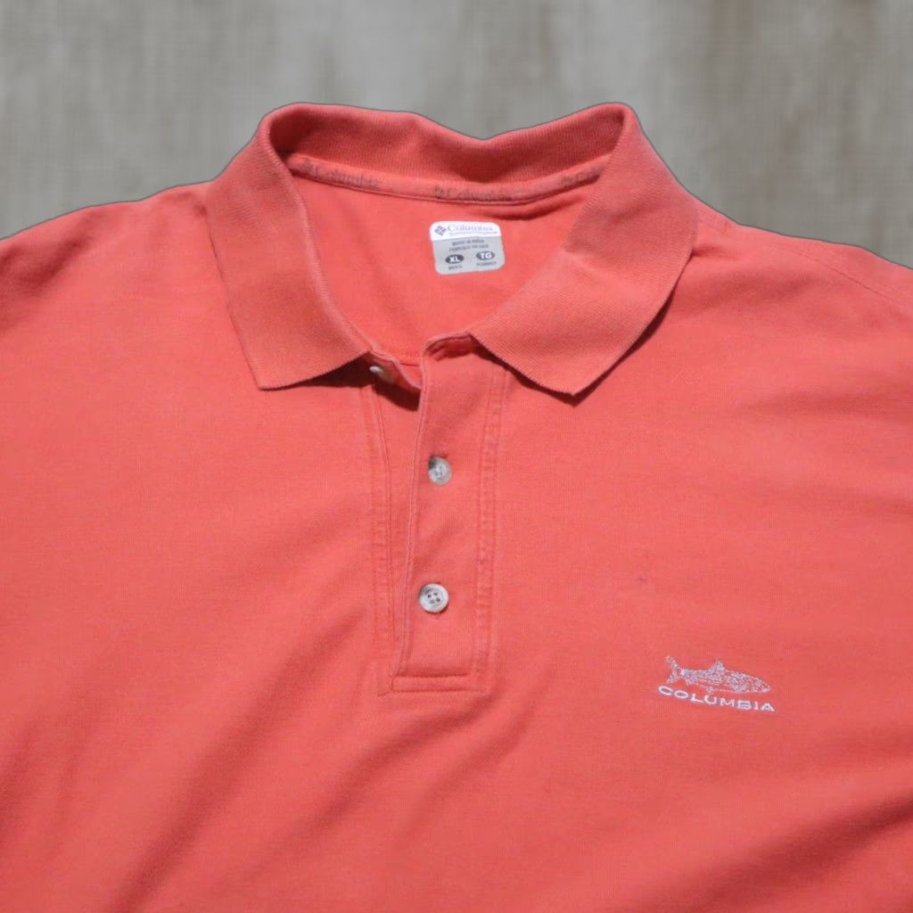 Vintage Columbia Polo Shirt Orange 3 Button Men's XL Extra Large PFG Shirt Polo Size US XL / EU 56 / 4 - 1 Thumbnail