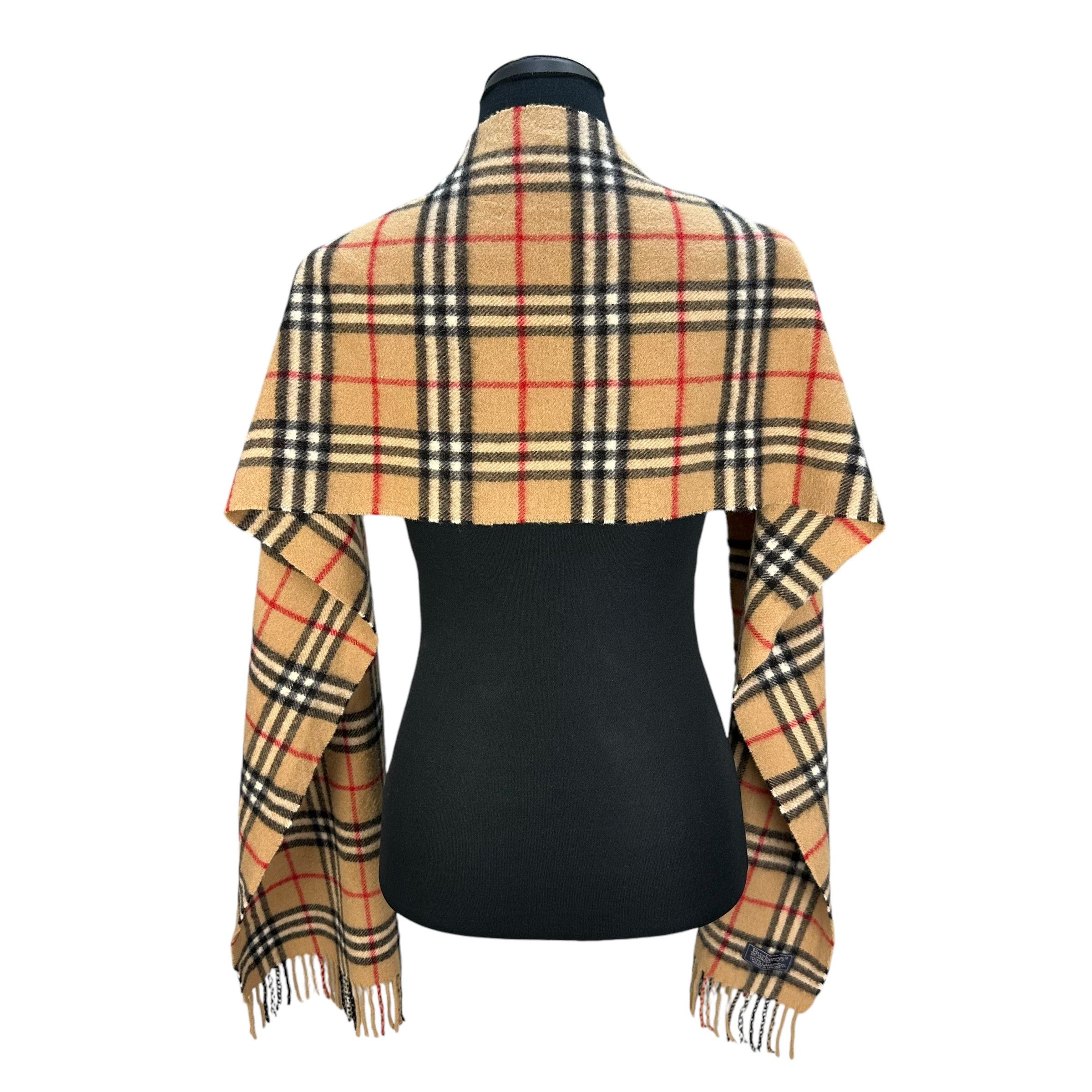Burberry Vintage 90s BURBERRYS Nova Check Lambswool Muffler #A62-1487 Size ONE SIZE - 2 Thumbnail