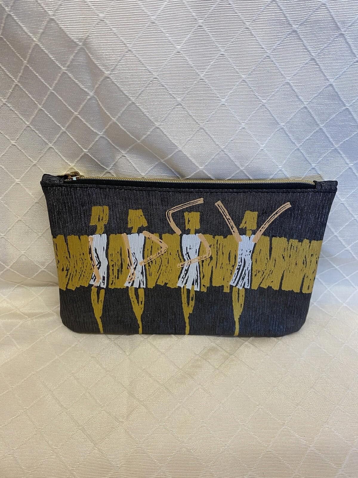 Other Ipsy Glam Bag Makeup Pouch Cosmetic Bag ~Gold Dancers Size ONE SIZE - 1 Thumbnail