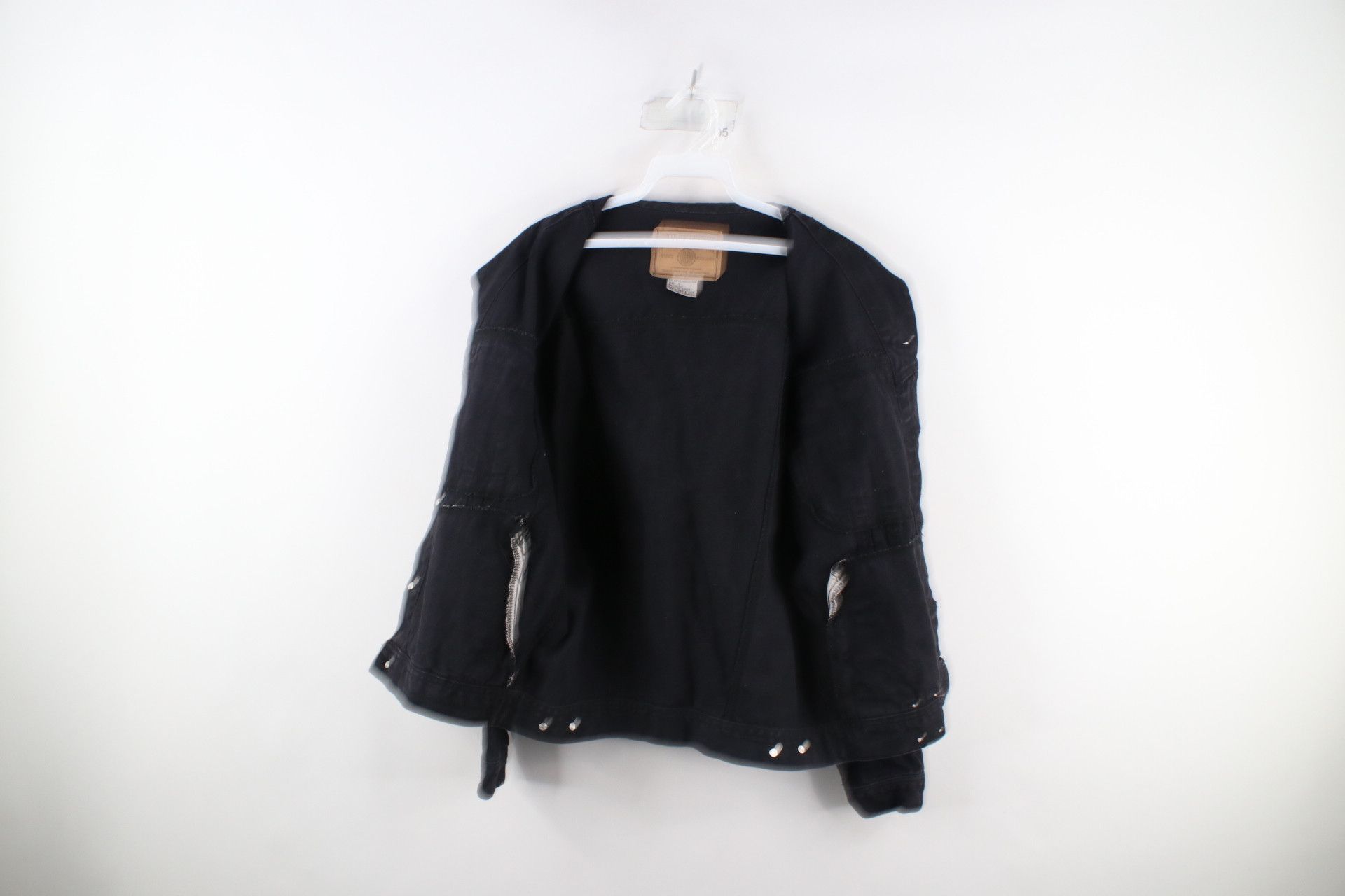 Vintage Vintage 90s Streetwear Faded Denim Jean Trucker Jacket Black Size US S / EU 44-46 / 1 - 7 Thumbnail