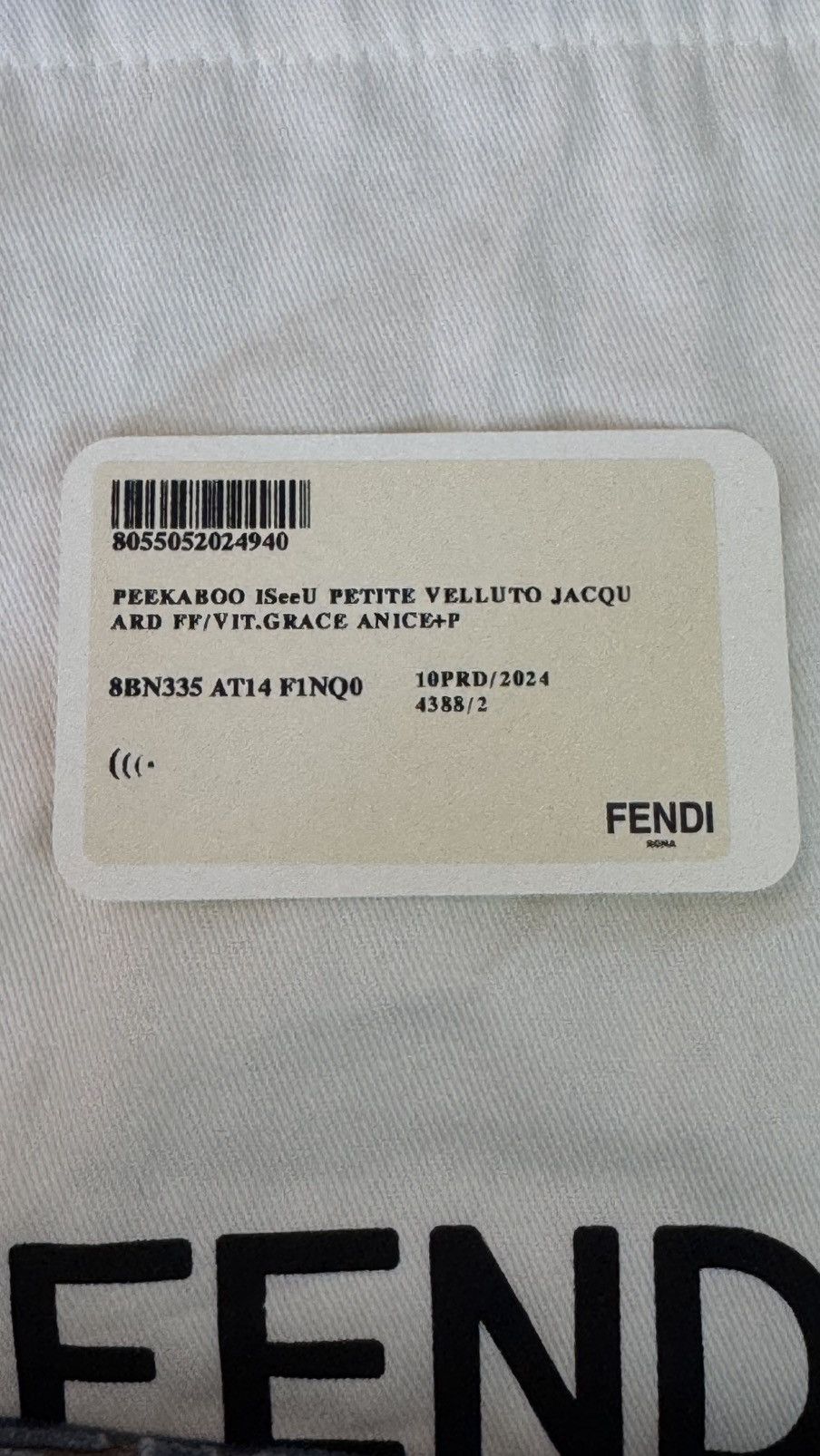 Fendi Fendi PEKaBOO ISeeU Petite Velluto Jaquard FF/VIT.GRACE Size ONE SIZE - 11 Thumbnail