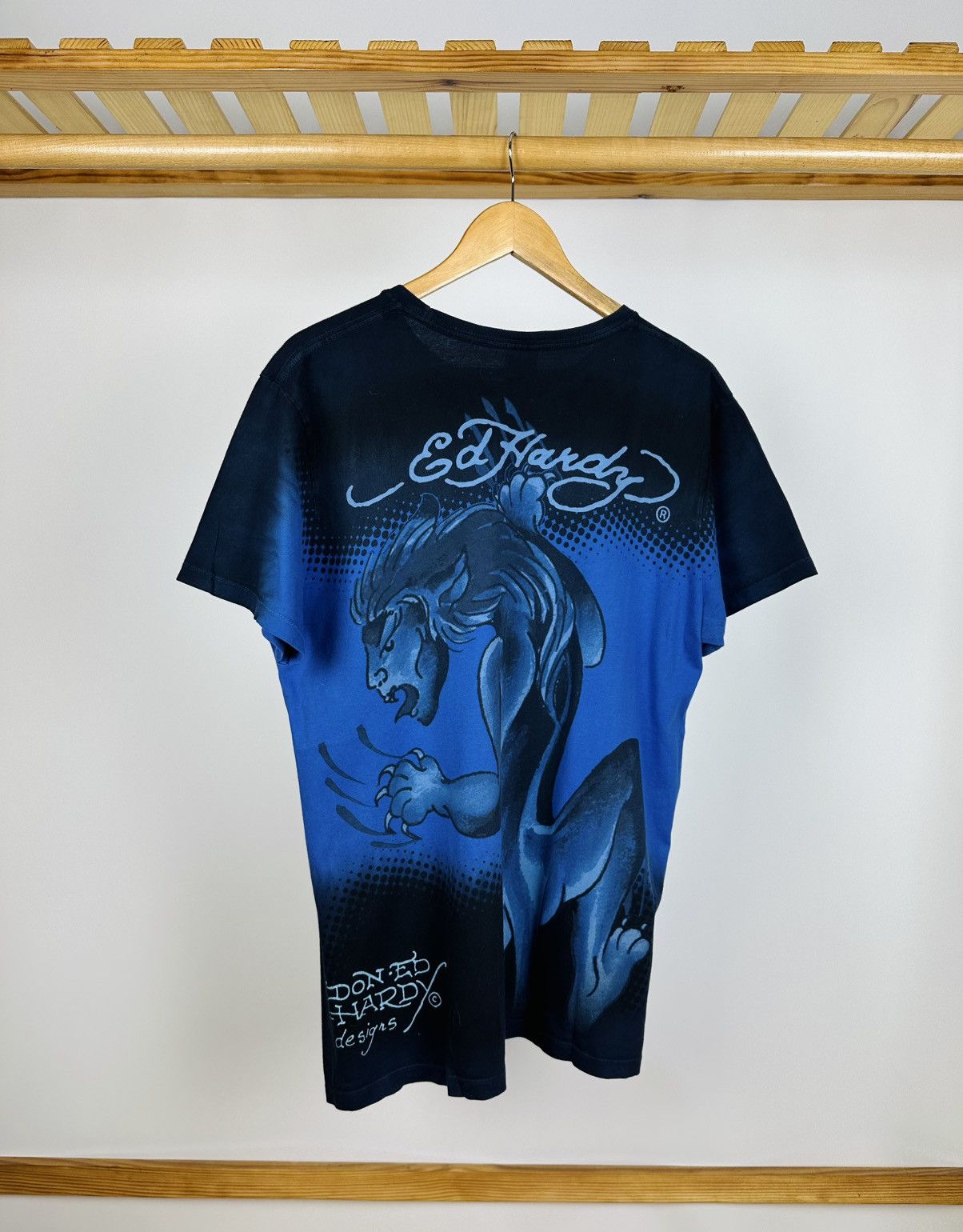 Ed Hardy Vintage Ed Hardy by Christian Audigier Big Logo Lion Rare Size US XL / EU 56 / 4 - 2 Thumbnail