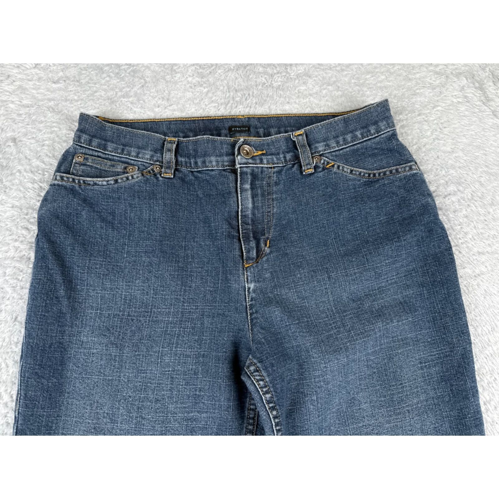 Jones New York Jones New York Sport Jeans Womens 6 Blue Denim Flared Cotton Blend Stretch 28x27 Size 28" / US 6 / IT 42 - 4 Thumbnail