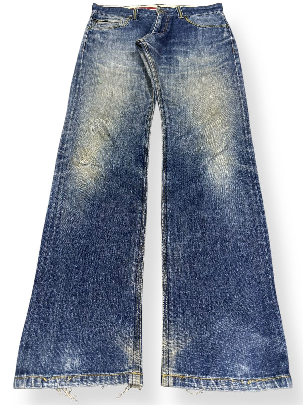 Global Work Japanese Brand Global Work Mud Wash Distressed Grunge Jeans Size US 33 - 1 Thumbnail