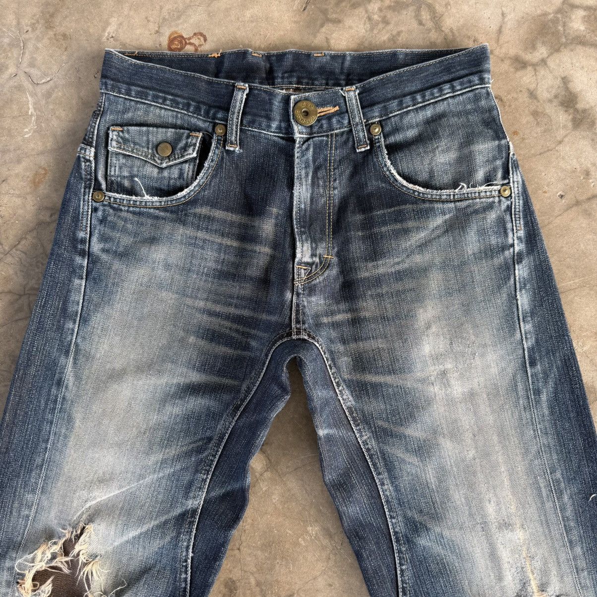 Lee W32x31.5 Vintage Lee Cowboy Twist Leg Ripped Denim Jean Pant Size US 32 / EU 48 - 2 Thumbnail