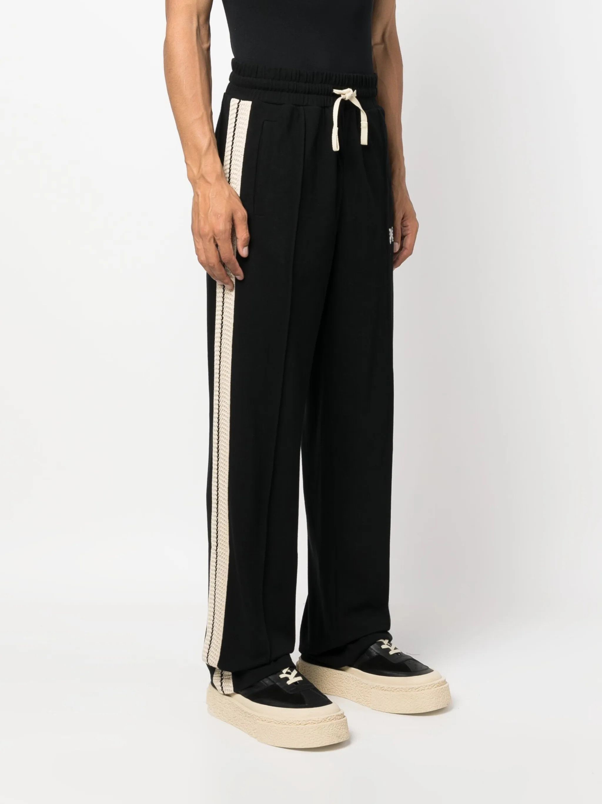 Palm Angels o1gr1nt0425 Pa Monogram Piquet Track Pant in Black Size US 36 / EU 52 - 3 Thumbnail