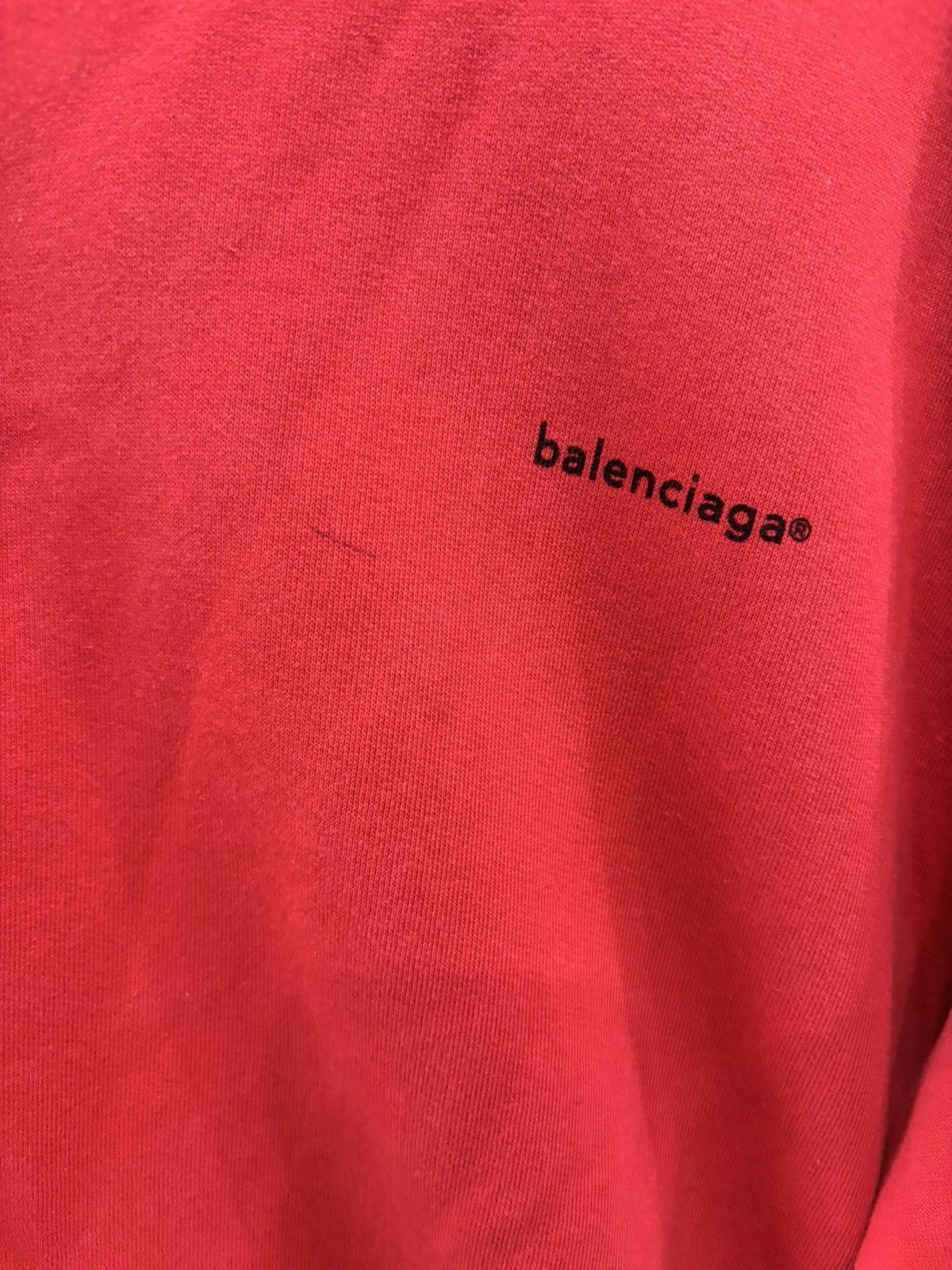 Balenciaga Balenciaga Red & Black Logo Crewneck Size US M / EU 48-50 / 2 - 4 Thumbnail