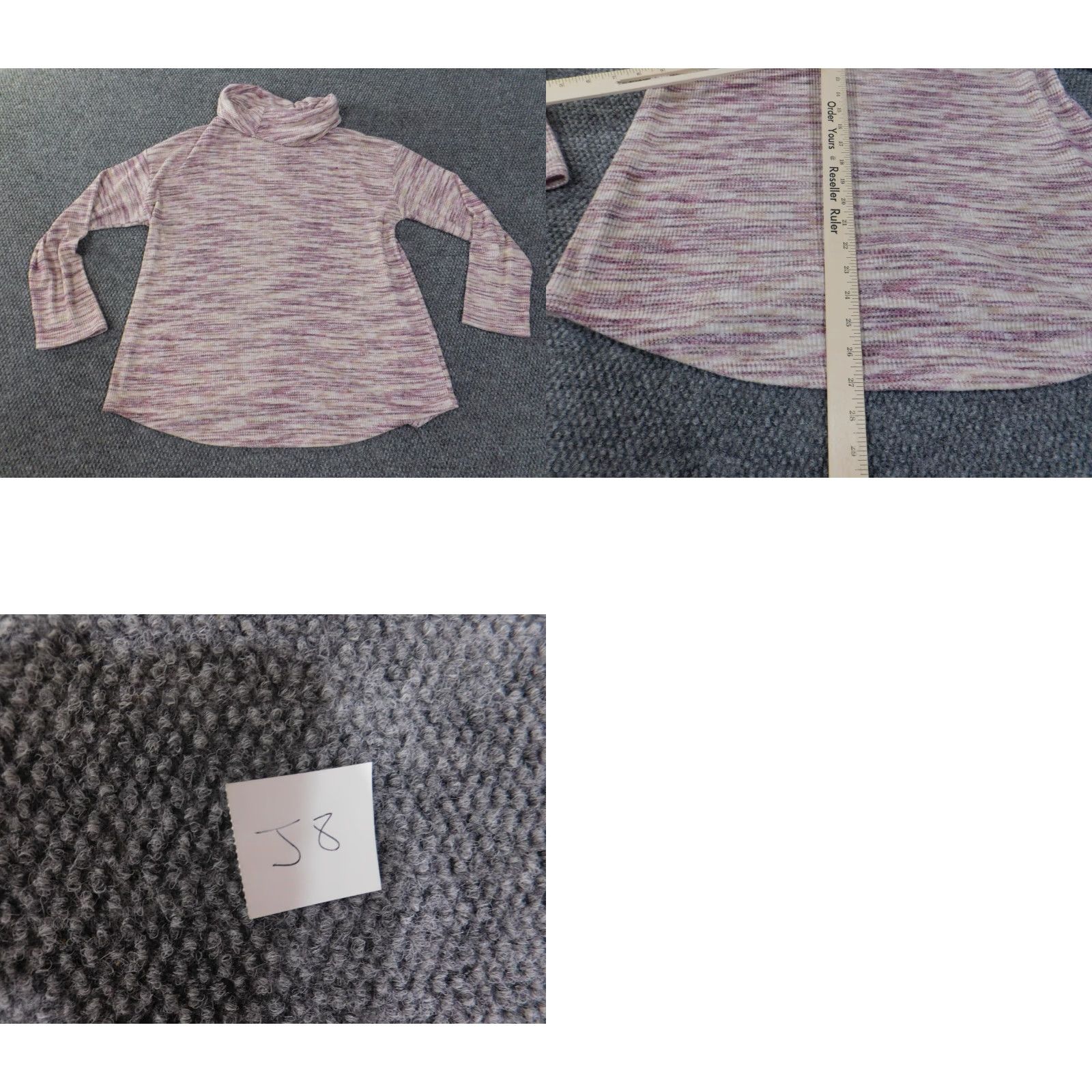 Loft LOFT Pullover Sweater XL Purple Knit Rayon Turtleneck Stretch Rib Knit Long Sleeve Casual Womens Modern Designer Knitwear Size XL / US 12-14 / IT 48-50 - 9 Thumbnail