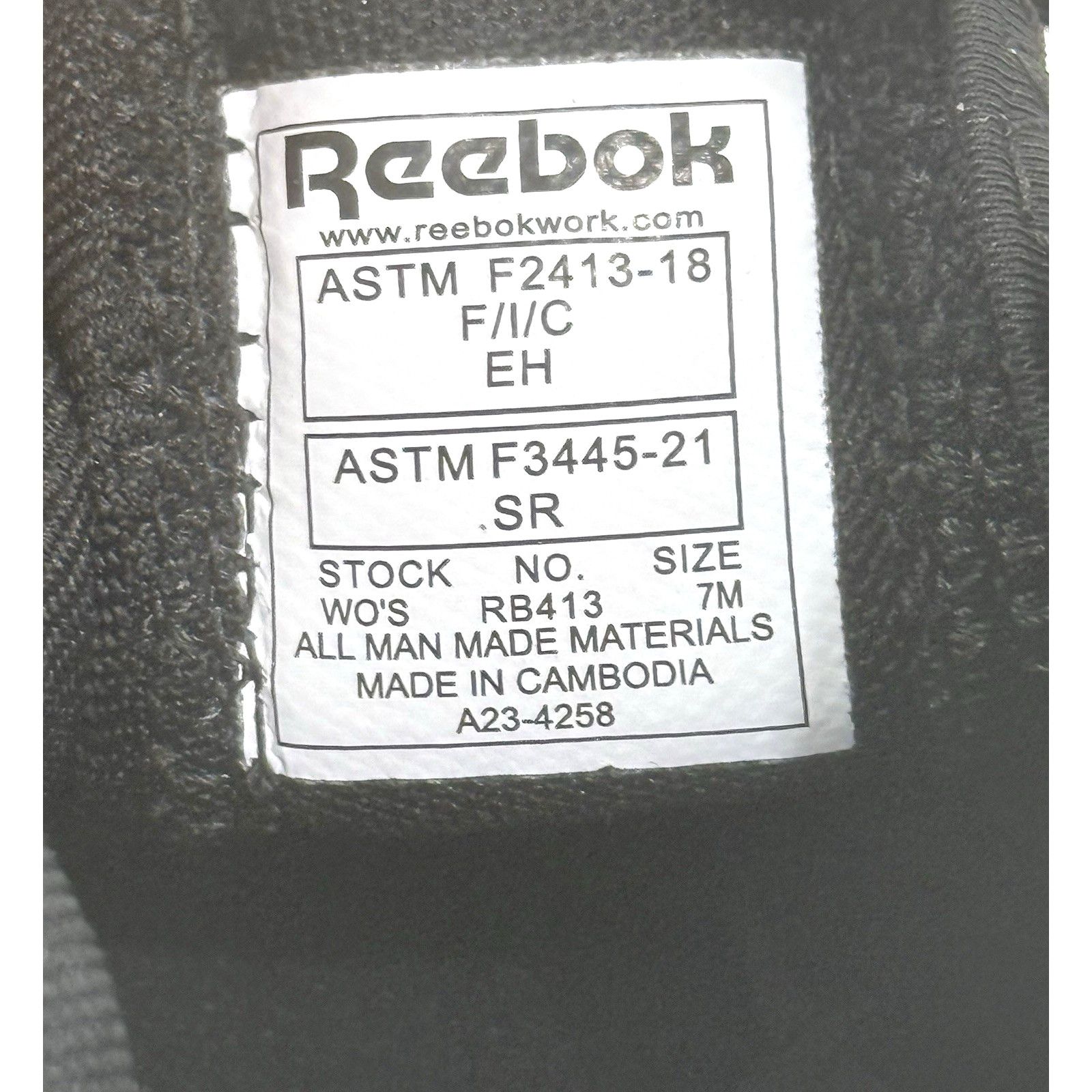 Reebok Reebok Work Composite Toe Work Sneakers, Black, Wo's 7M Size US 7 / IT 37 - 8 Thumbnail