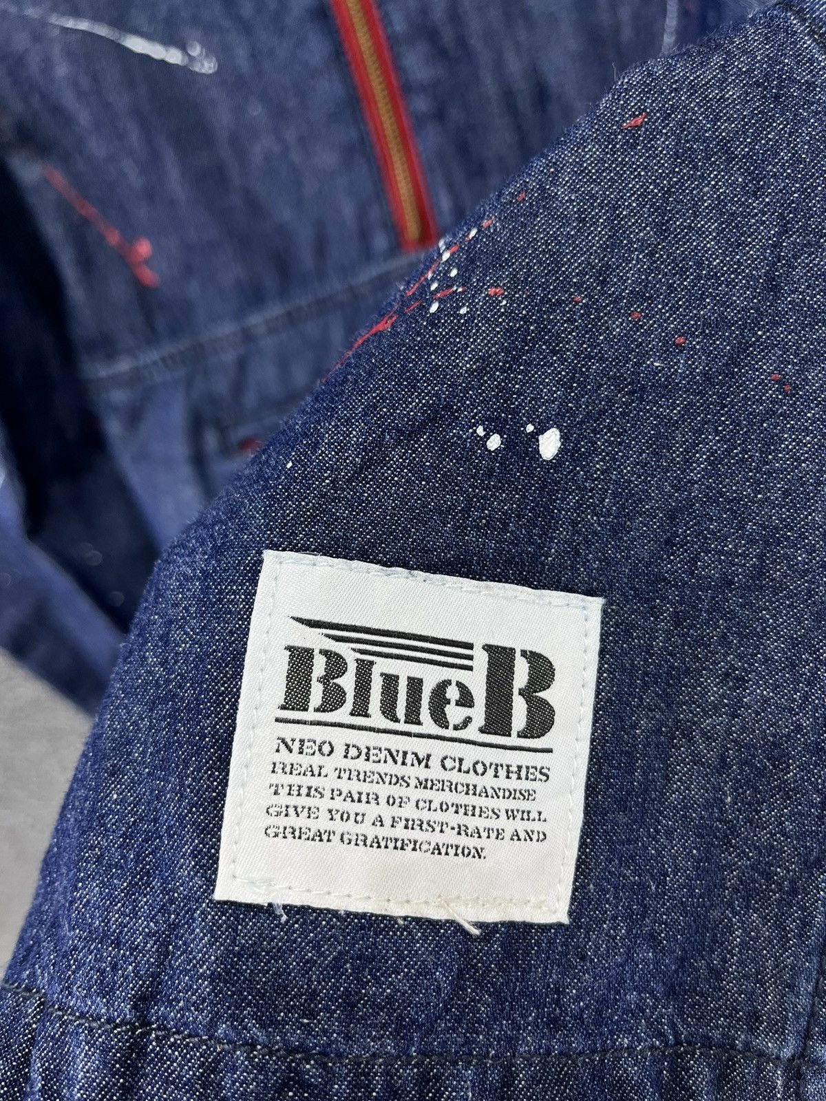 Japanese Brand Vintage Blue B Hoodie Japanese Denim Anorak Size US L / EU 52-54 / 3 - 7 Thumbnail