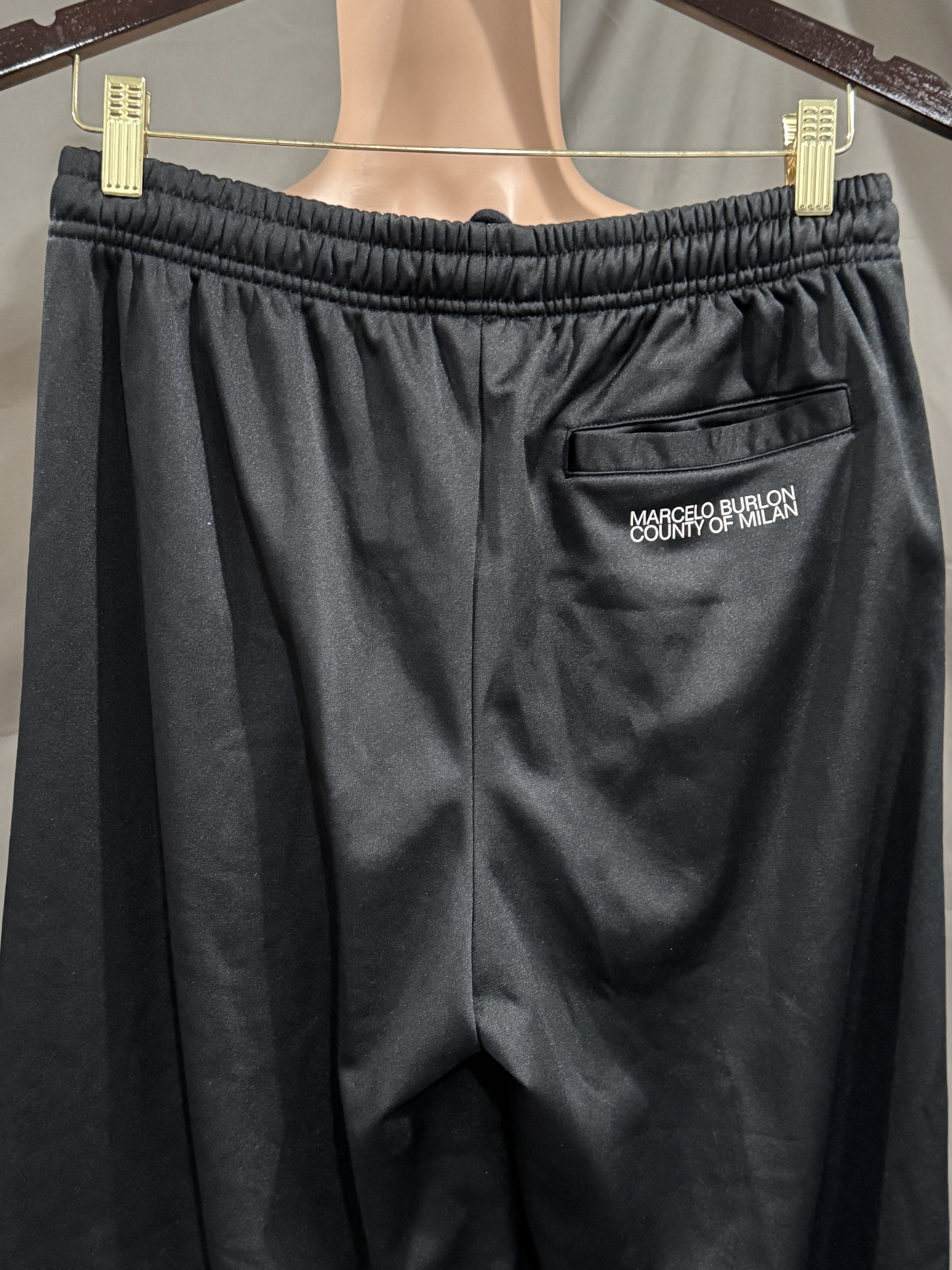 Marcelo Burlon Marcelo Burlon Straight Leg Track Pants size Medium Black Size US 32 / EU 48 - 8 Thumbnail