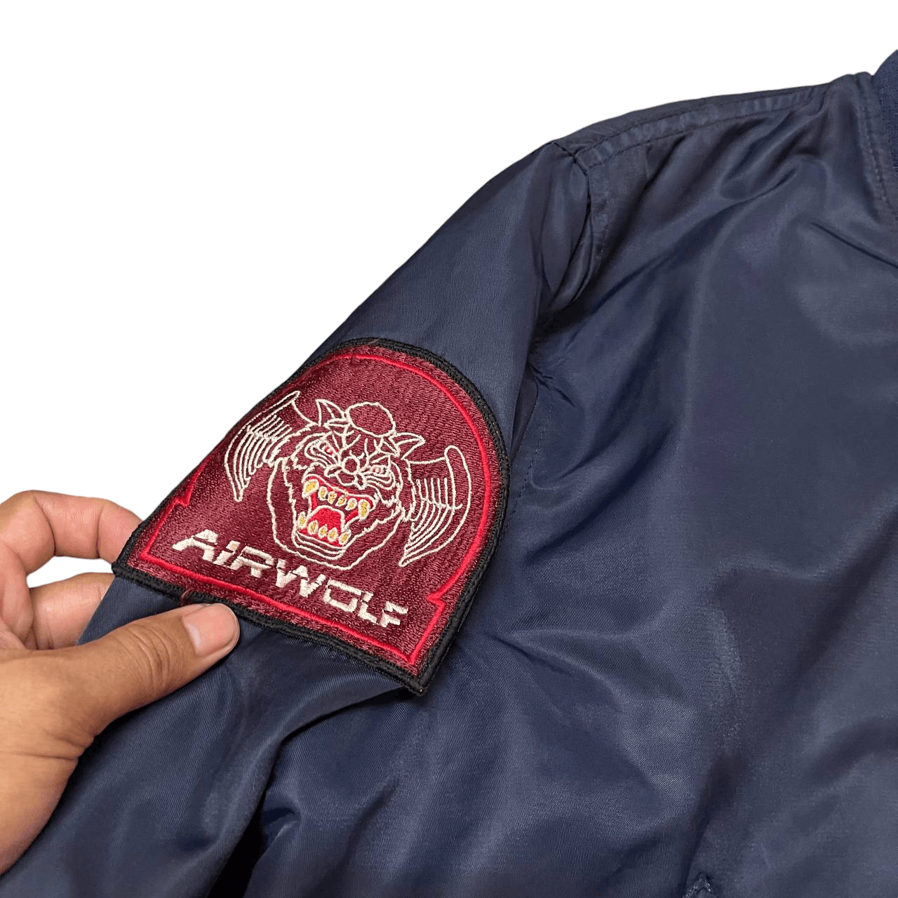 Japanese Brand Vintage 80's Air Wolf Super Helicopter Flyers Bomber Jacket Size US M / EU 48-50 / 2 - 7 Thumbnail