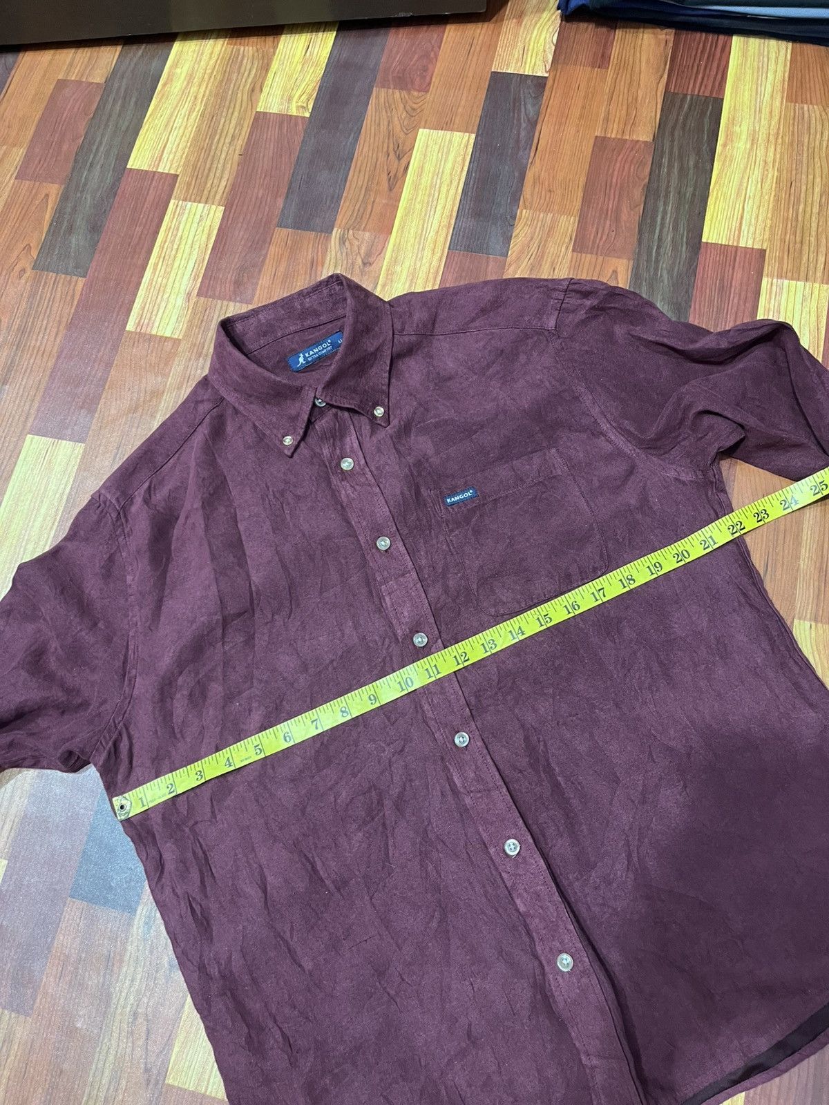 Kangol Kangol Japan Suede Button Down Shirt Size US L / EU 52-54 / 3 - 9 Thumbnail