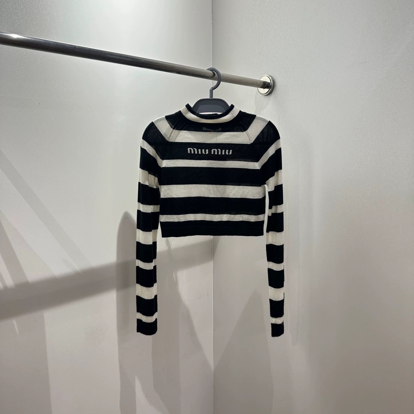 Miu Miu MIU MIU may724 cashmere striped sweater 40 Size S / US 4 / IT 40 - 1 Thumbnail