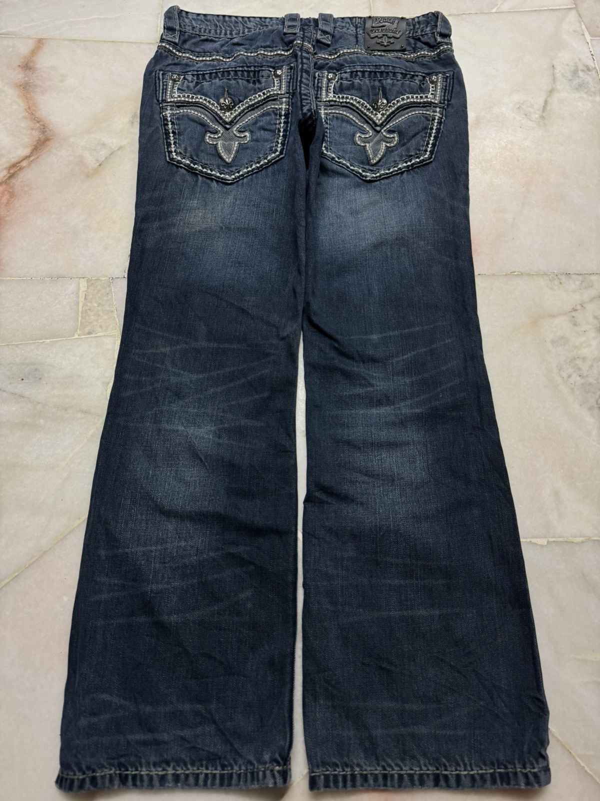 Vintage 💥BOOTCUT💥ROCK REVIVAL REMY SLIM BOOT STONED WASHED Size US 31 - 16 Thumbnail