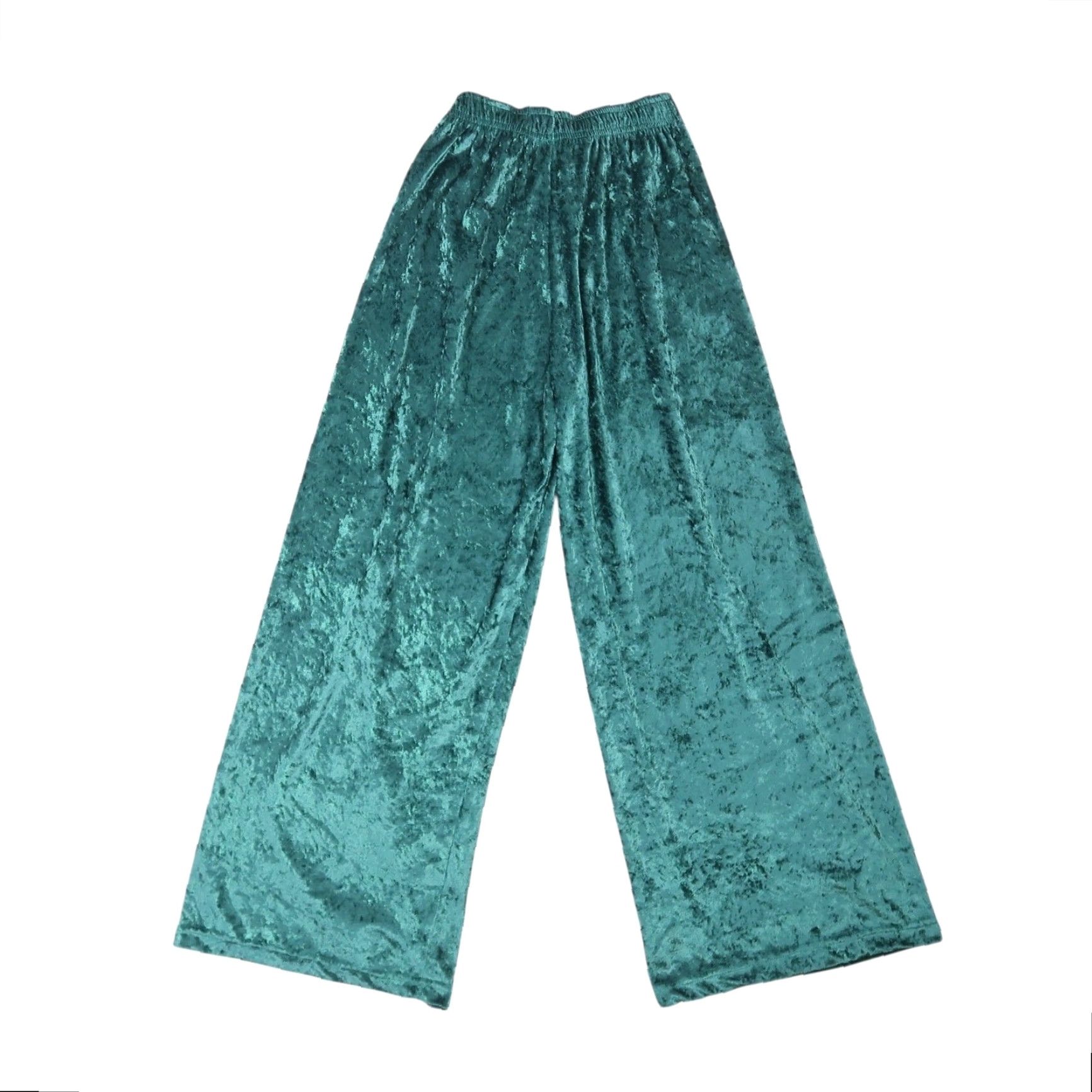 Velvet VINTAGE Star Cody Dark Green Velvet Wide Leg Pants S Bohemian 90s Hippie Womens Pants Size 28" / US 6 / IT 42 - 3 Thumbnail