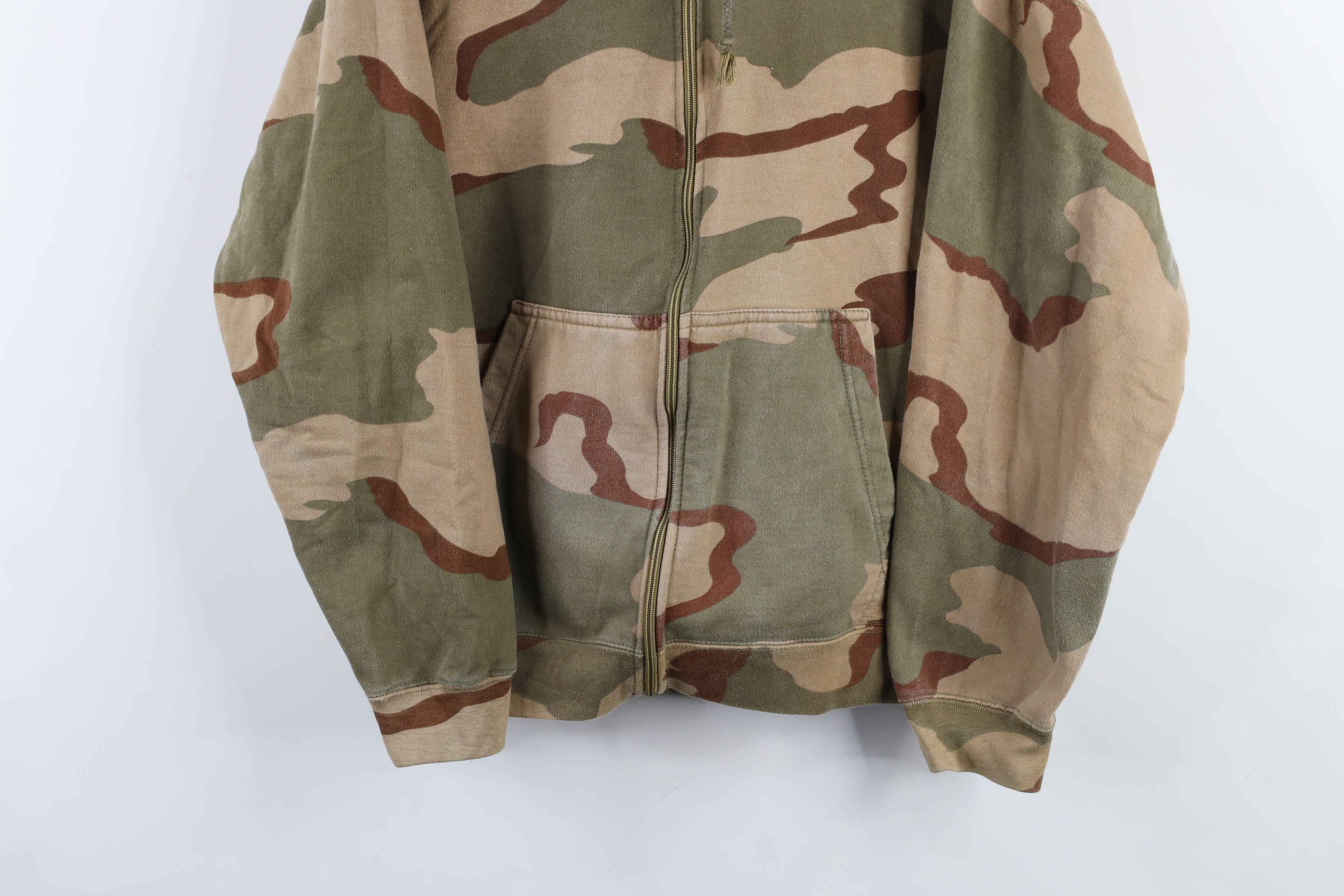 Vintage Vintage 90s Streetwear Camouflage Full Zip Hoodie Sweatshirt Size US M / EU 48-50 / 2 - 3 Thumbnail