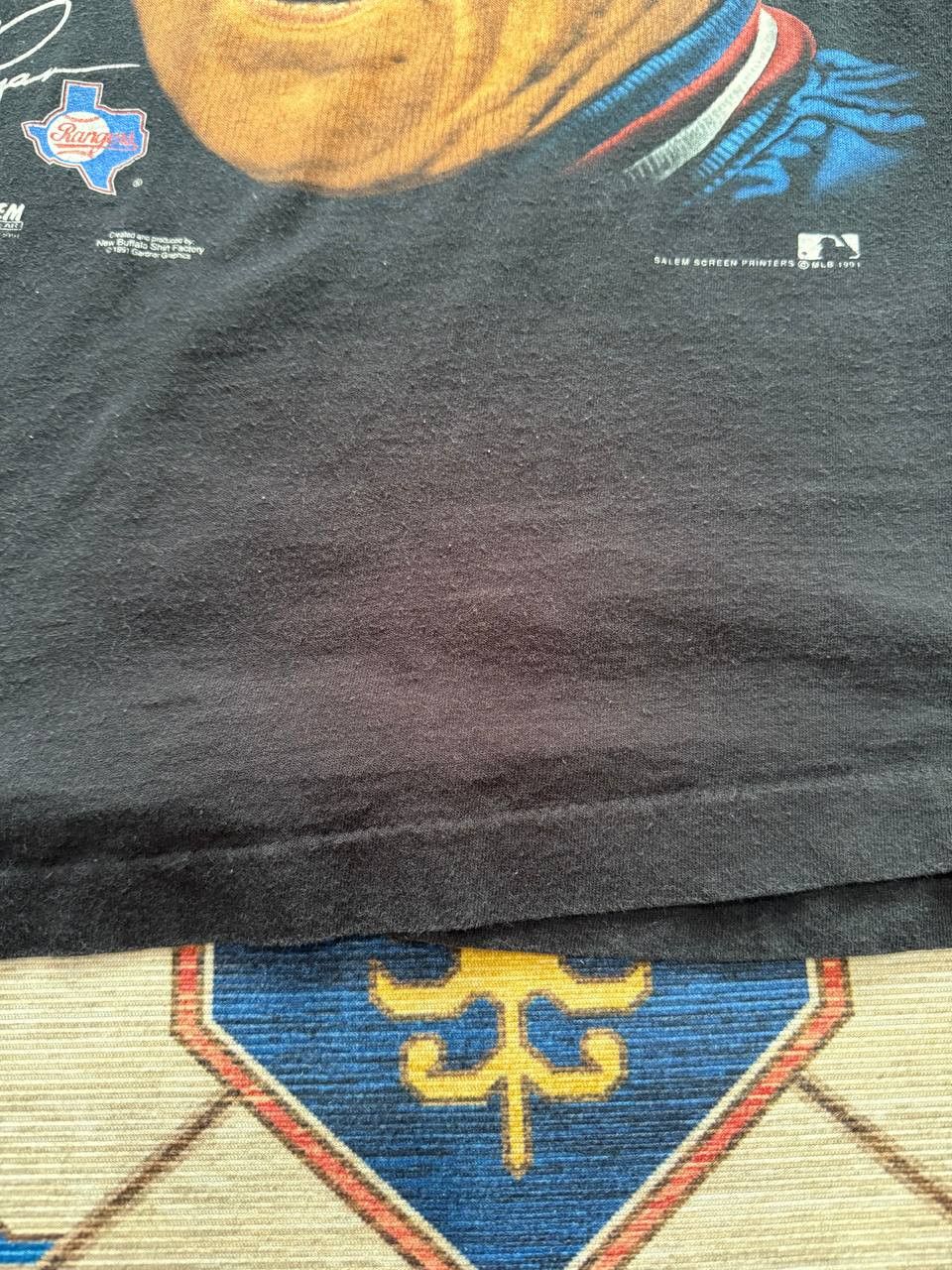 MLB Very Rare Vintage 90s MLB Texas Rangers Nolan Ryan Tshirt Size US XL / EU 56 / 4 - 7 Thumbnail