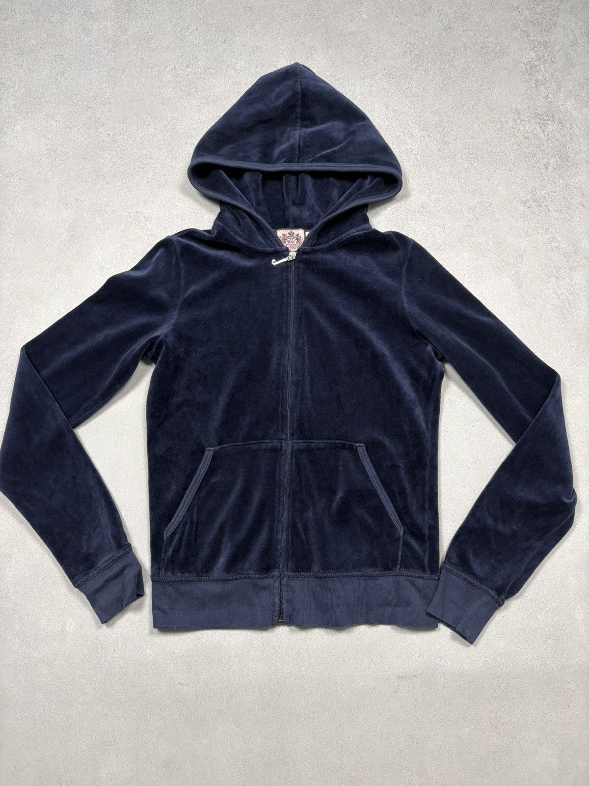Juicy Couture Vintage 00s Juicy Couture Velour Zip Hoodie Rhinestone Tree Size M / US 6-8 / IT 42-44 - 2 Thumbnail