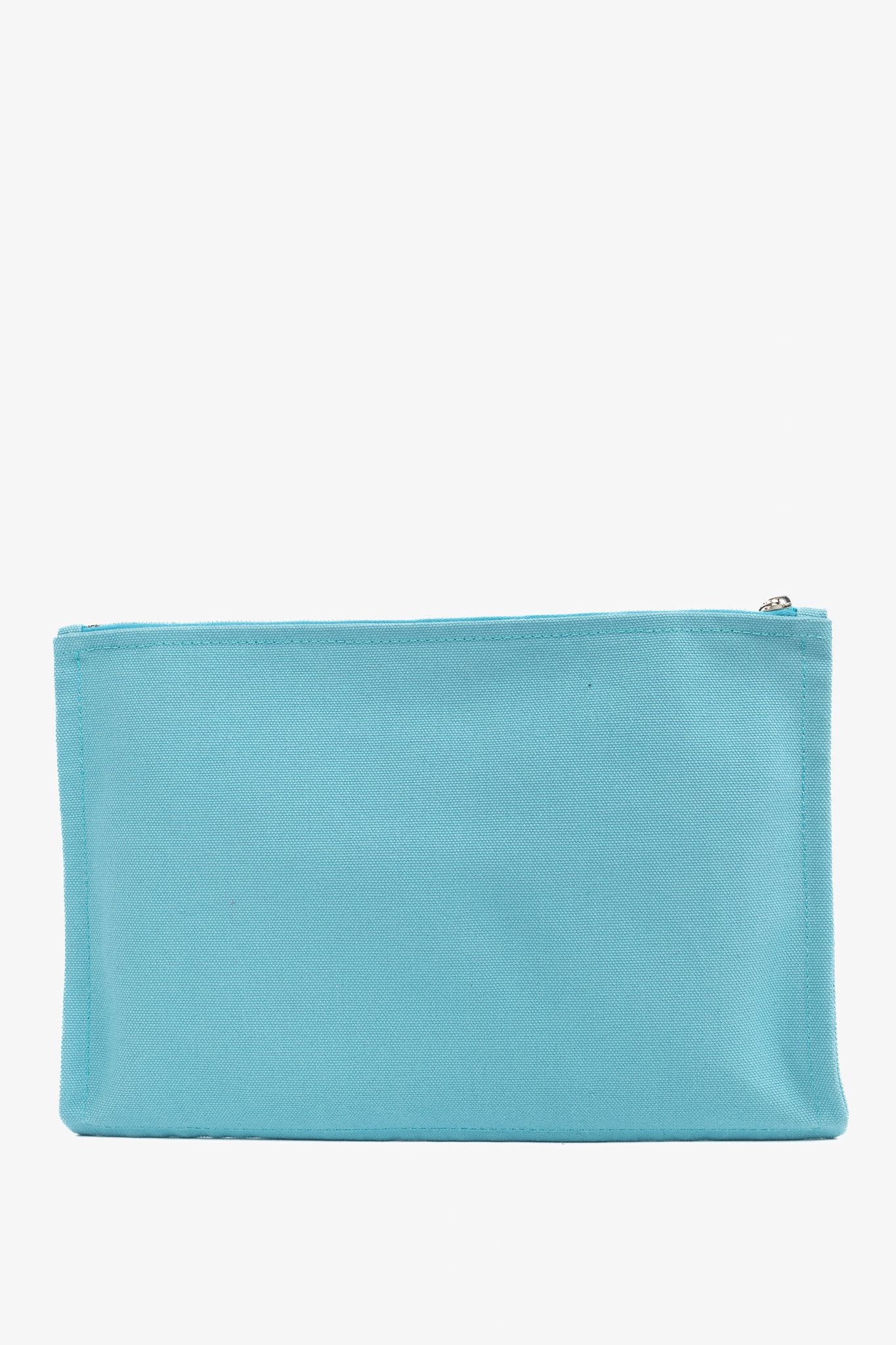 Hermes Hermes Flat Yachting GM Blue Logo Toile Pouch Size ONE SIZE - 4 Thumbnail