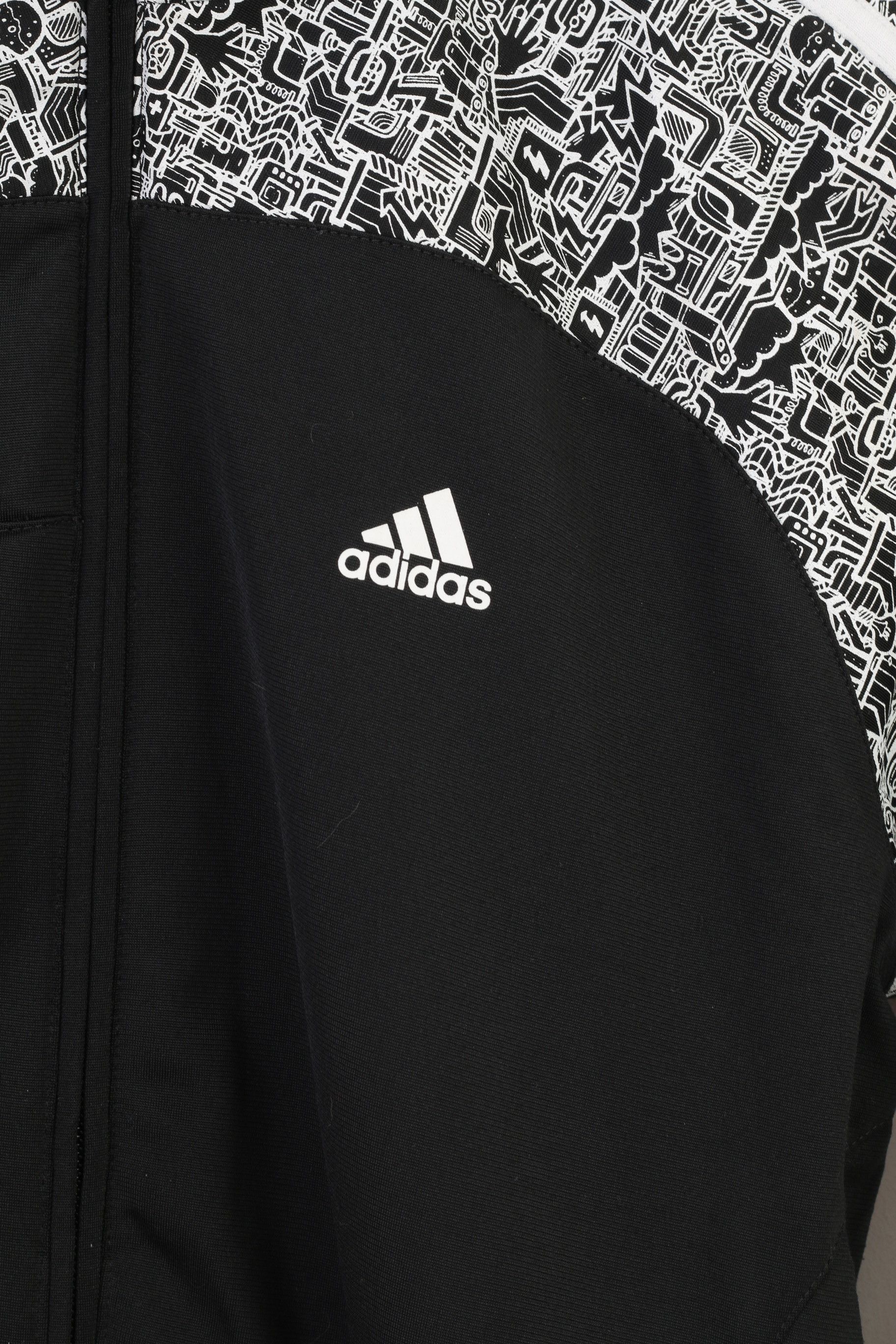 Adidas Adidas Men S Sweatshirt Full Zipper Black Collar 10716 Size US S / EU 44-46 / 1 - 4 Thumbnail