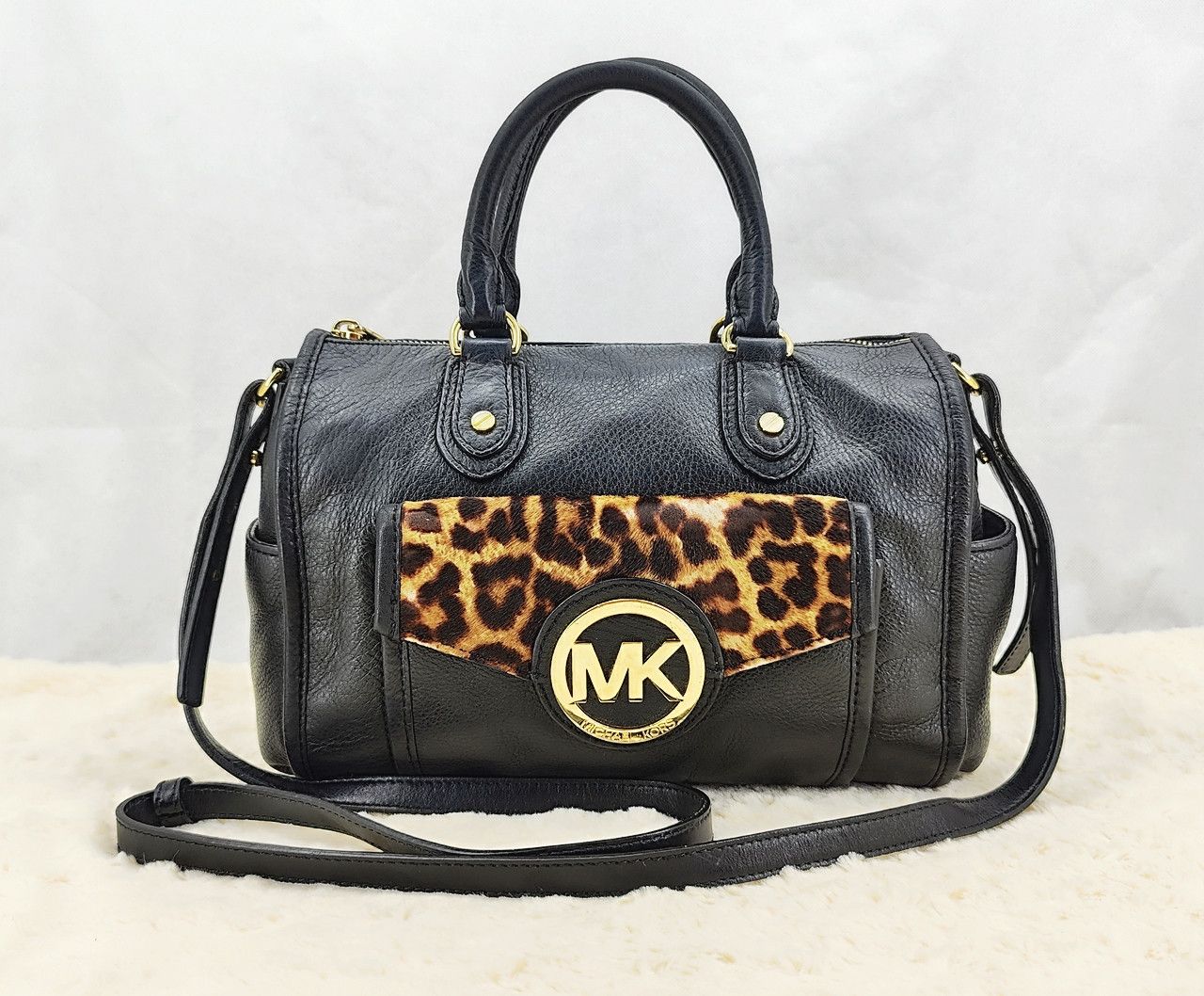 Michael Kors MICHAEL KORS two ways bag full leather with leopard patern Size ONE SIZE - 1 Thumbnail