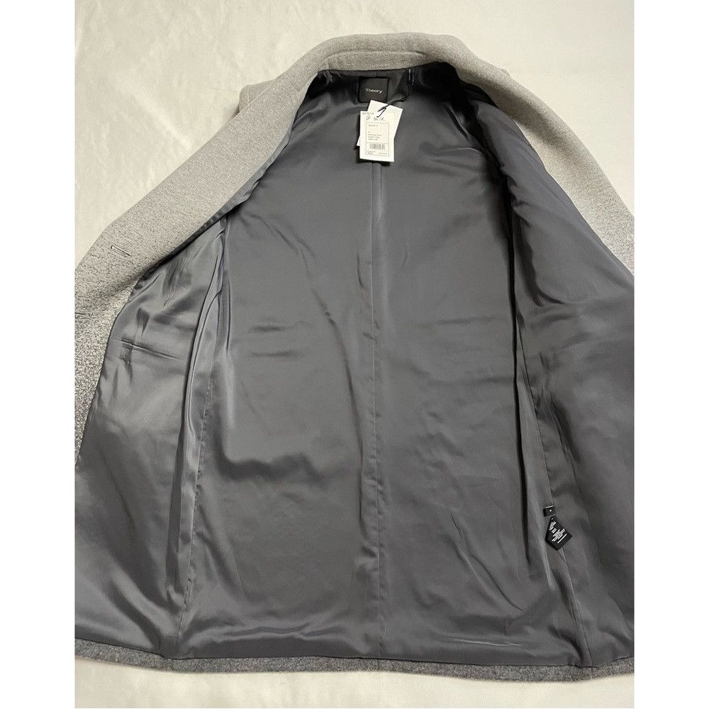Theory NWT New $645 Theory Mid Grey Multi Calden Wool Coat Size S Size S / US 4 / IT 40 - 6 Thumbnail