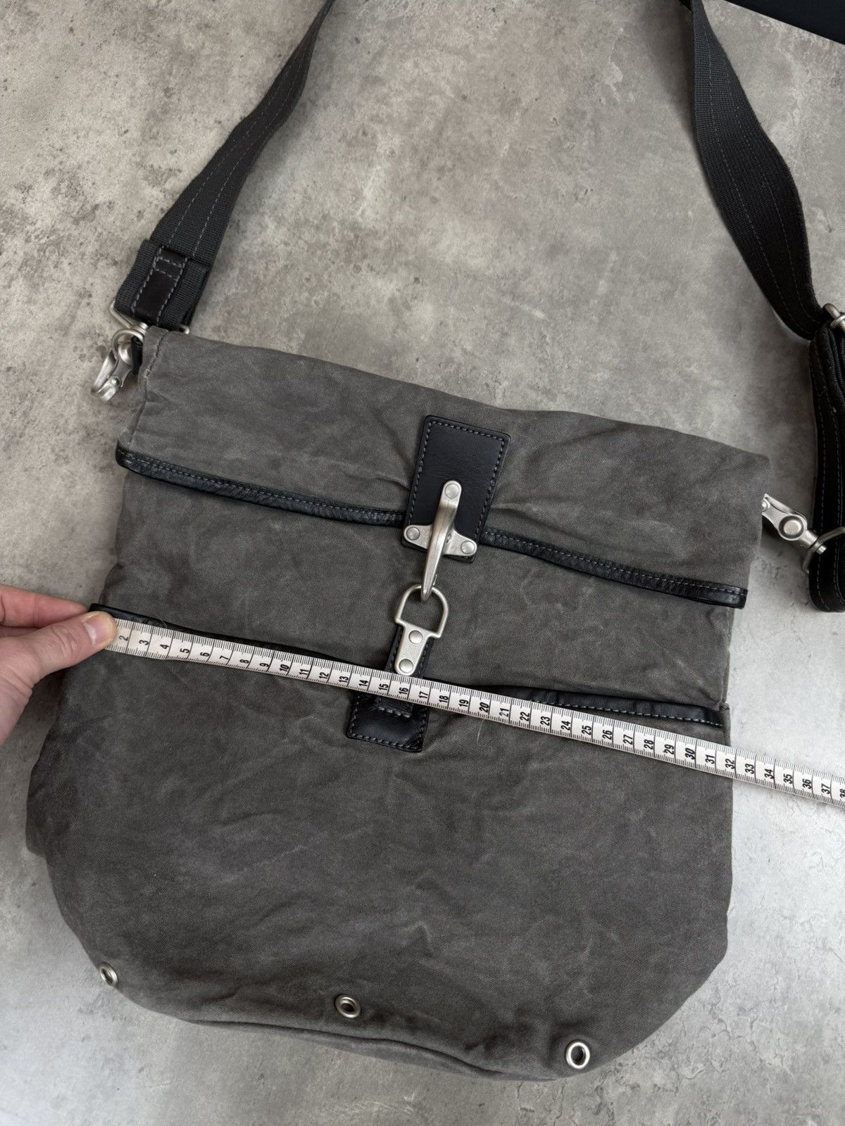 Other Comodo +Plus T Grey Crossbody Shoulder Bag Waxed Canvas Size ONE SIZE - 15 Thumbnail