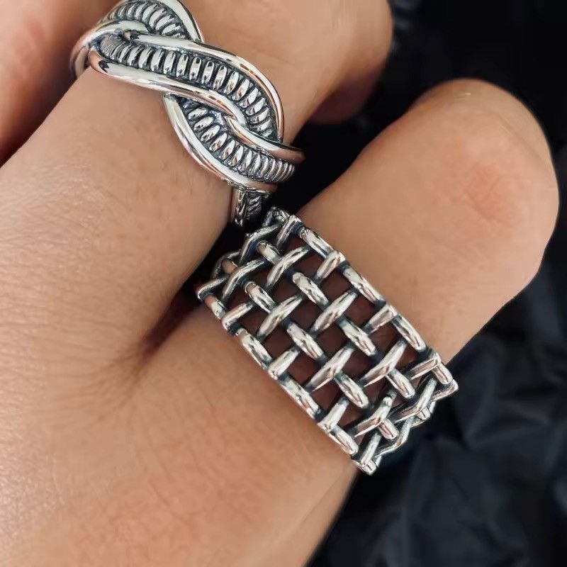 Jewelry Gothic Silver Irregular Streetwear Ring Size ONE SIZE - 2 Thumbnail