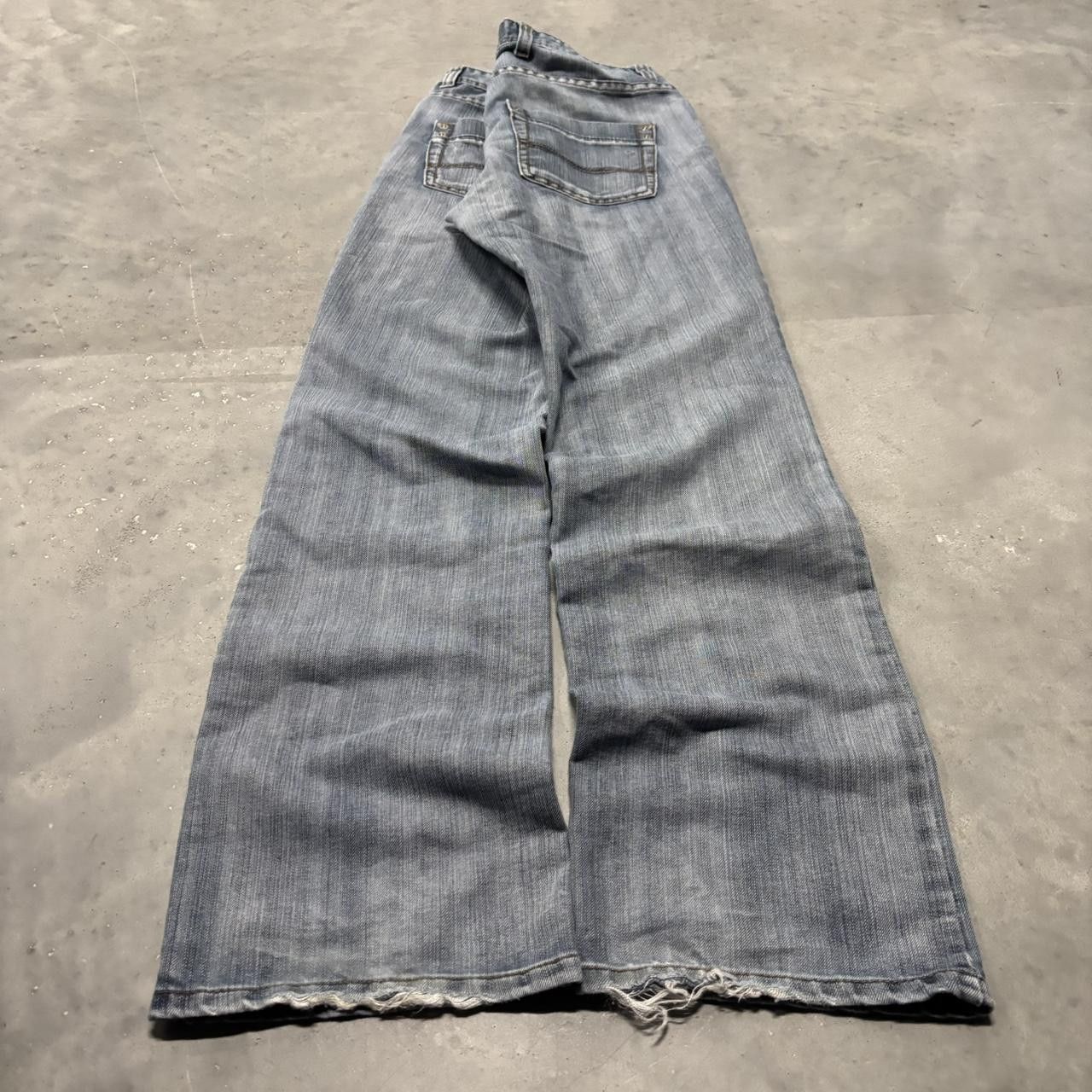 Japanese Brand × Vintage Crazy Vintage Y2K/2000s Grunge Faded Light Wash Denim Jeans! Size US 30 / EU 46 - 4 Thumbnail