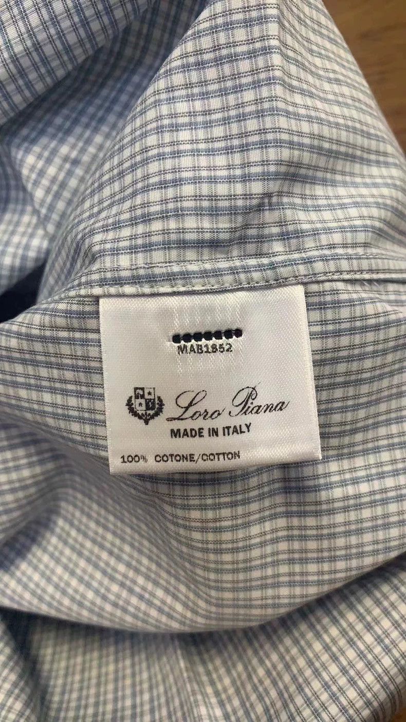 Loro Piana LORO PIANA Pure cotton men's shirts Size US M / EU 48-50 / 2 - 2 Thumbnail