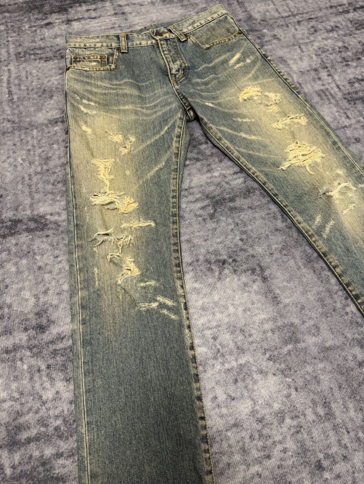 Hedi Slimane × Saint Laurent Paris 13FW D02 Little Crash Jeans sz31 & 28 Size US 31 - 3 Thumbnail